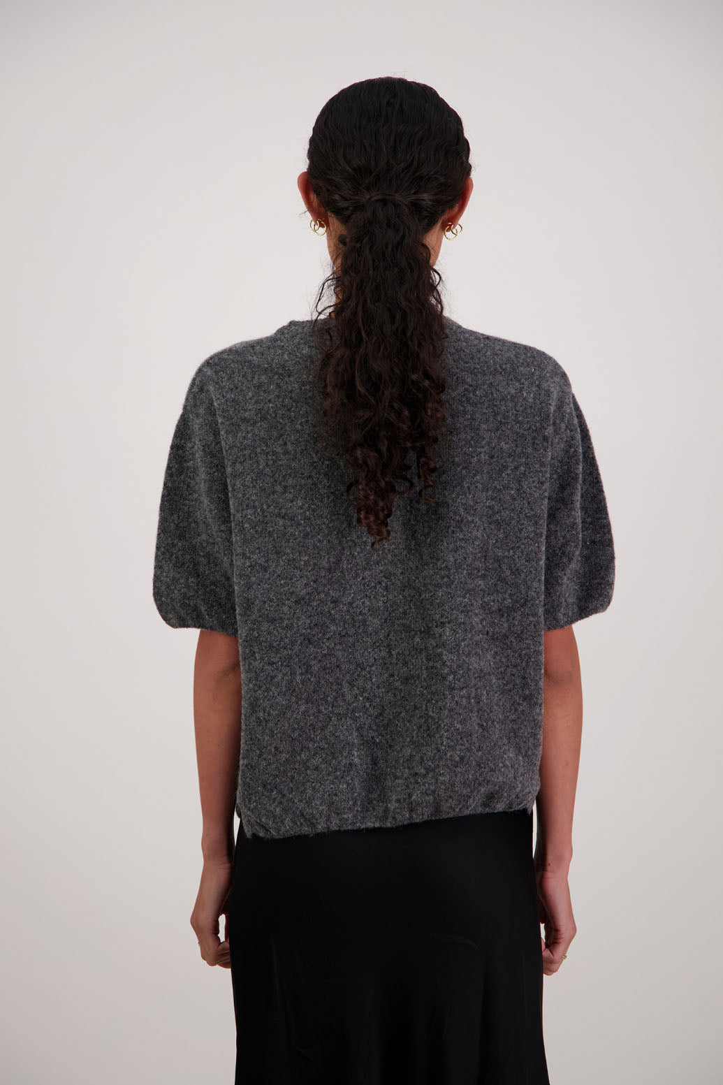 Faith Charcoal Knit Top