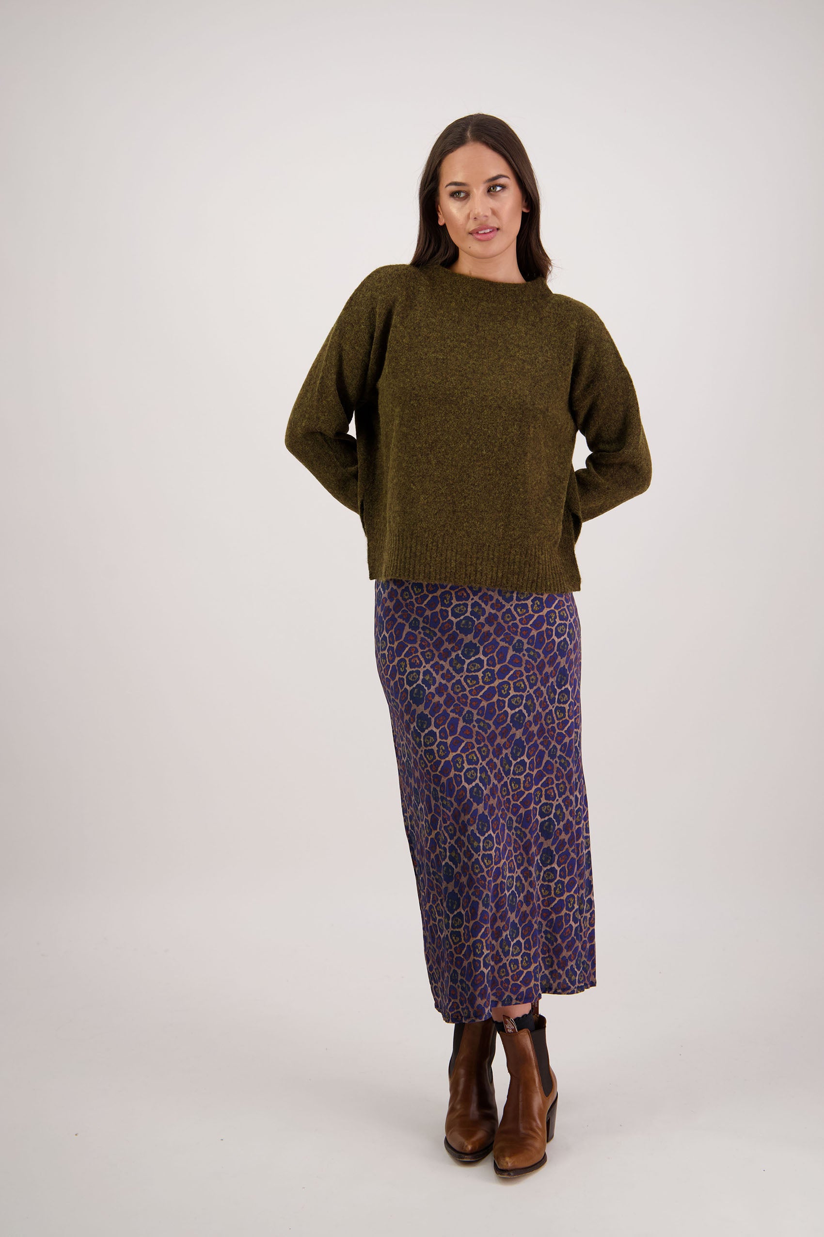 Rosa Antique Leopard Skirt