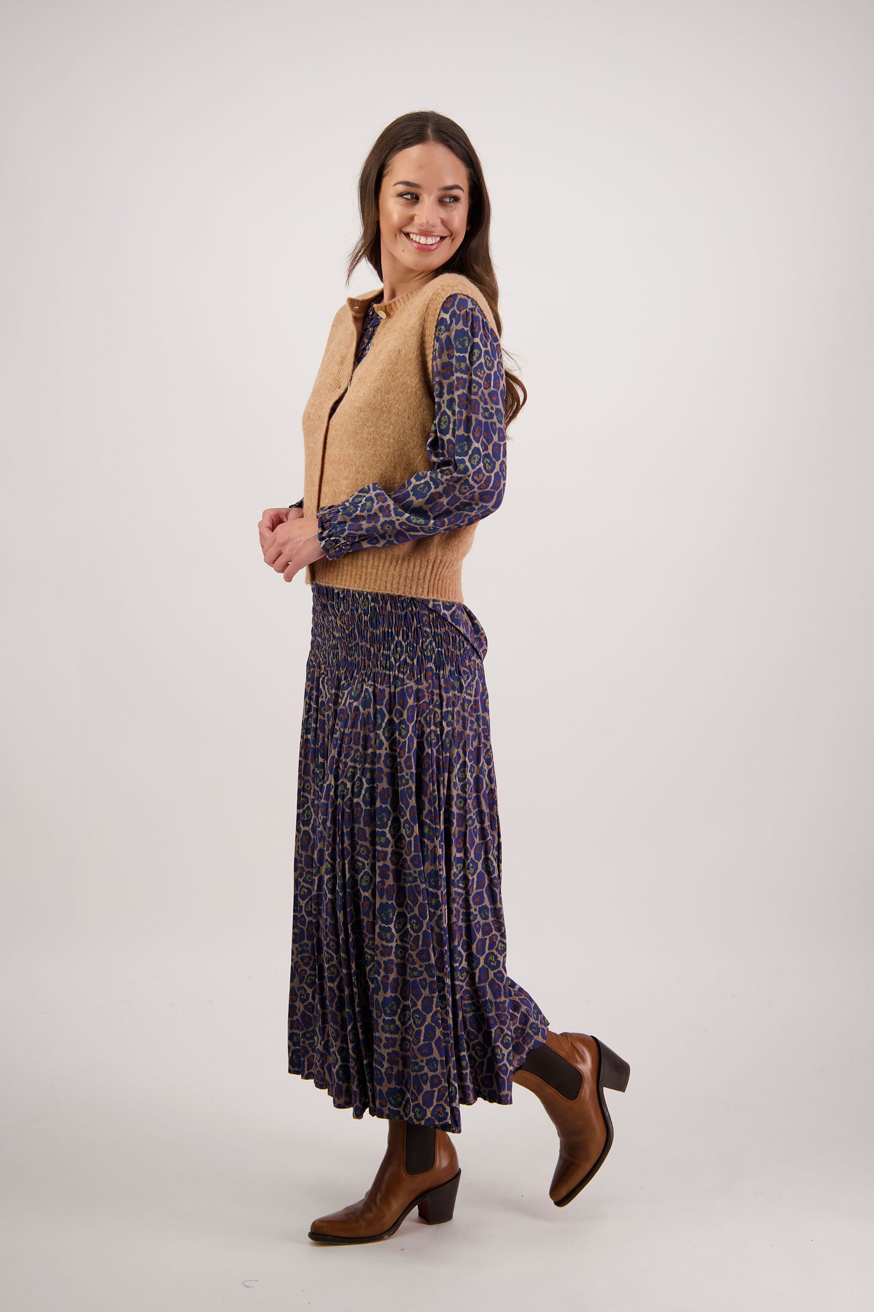 Hawthorn Antique Leopard Skirt