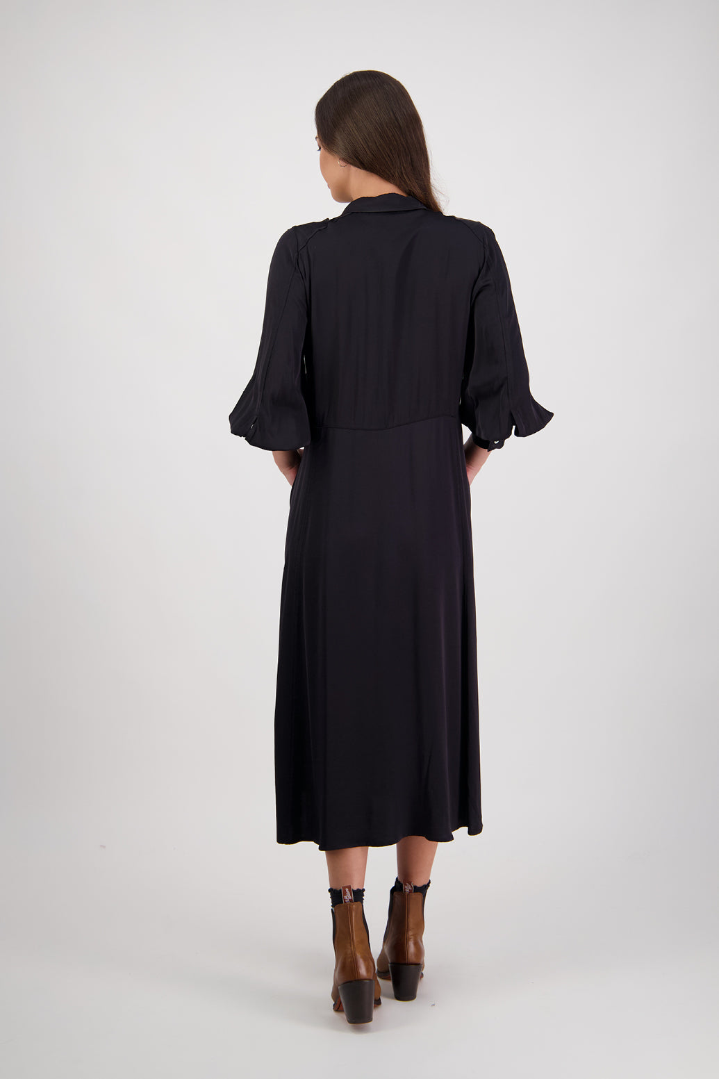 Hollie Black Shirt Dress, Briarwood NZ