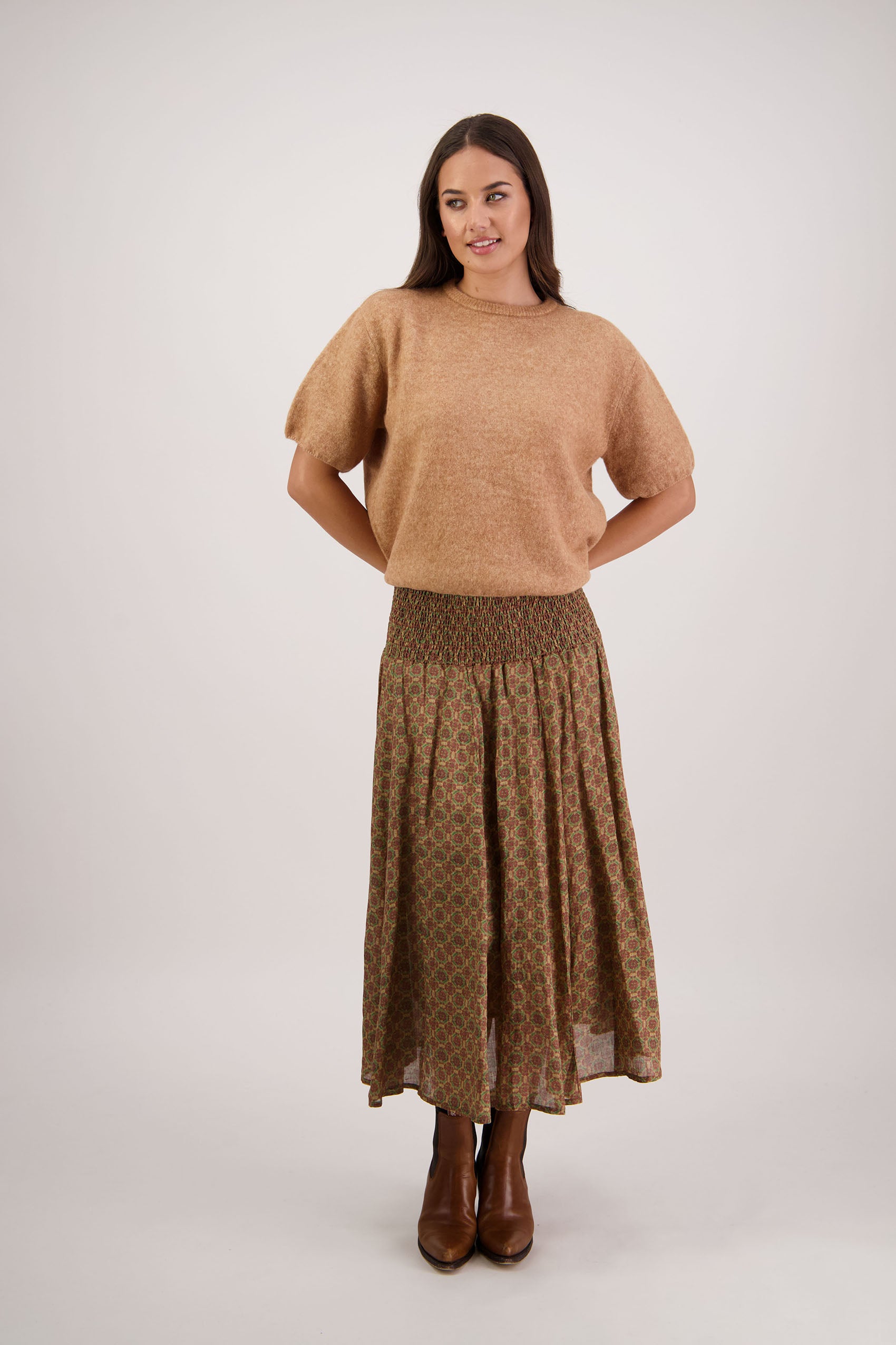 Faith Tan Knit Top
