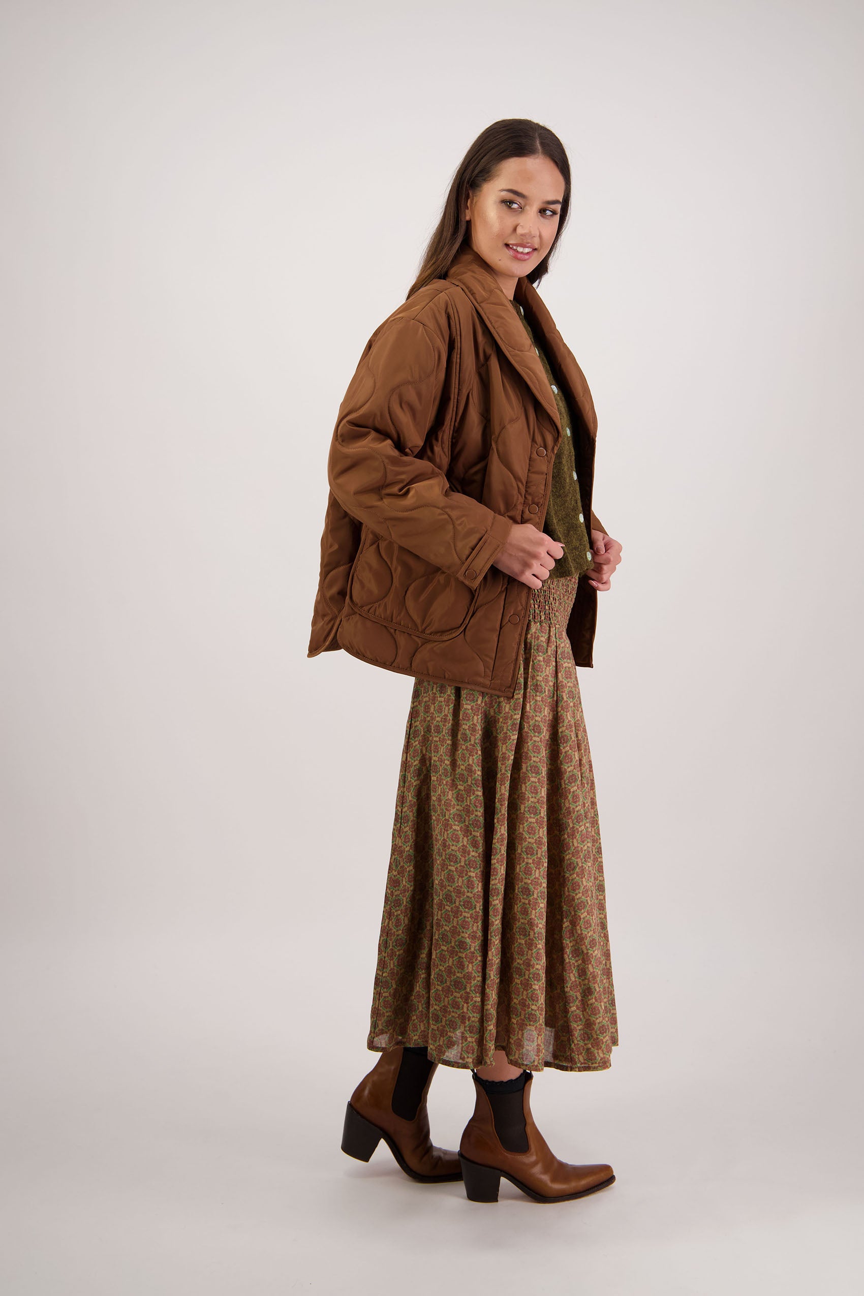 Chapman Quilted Tan Jacket