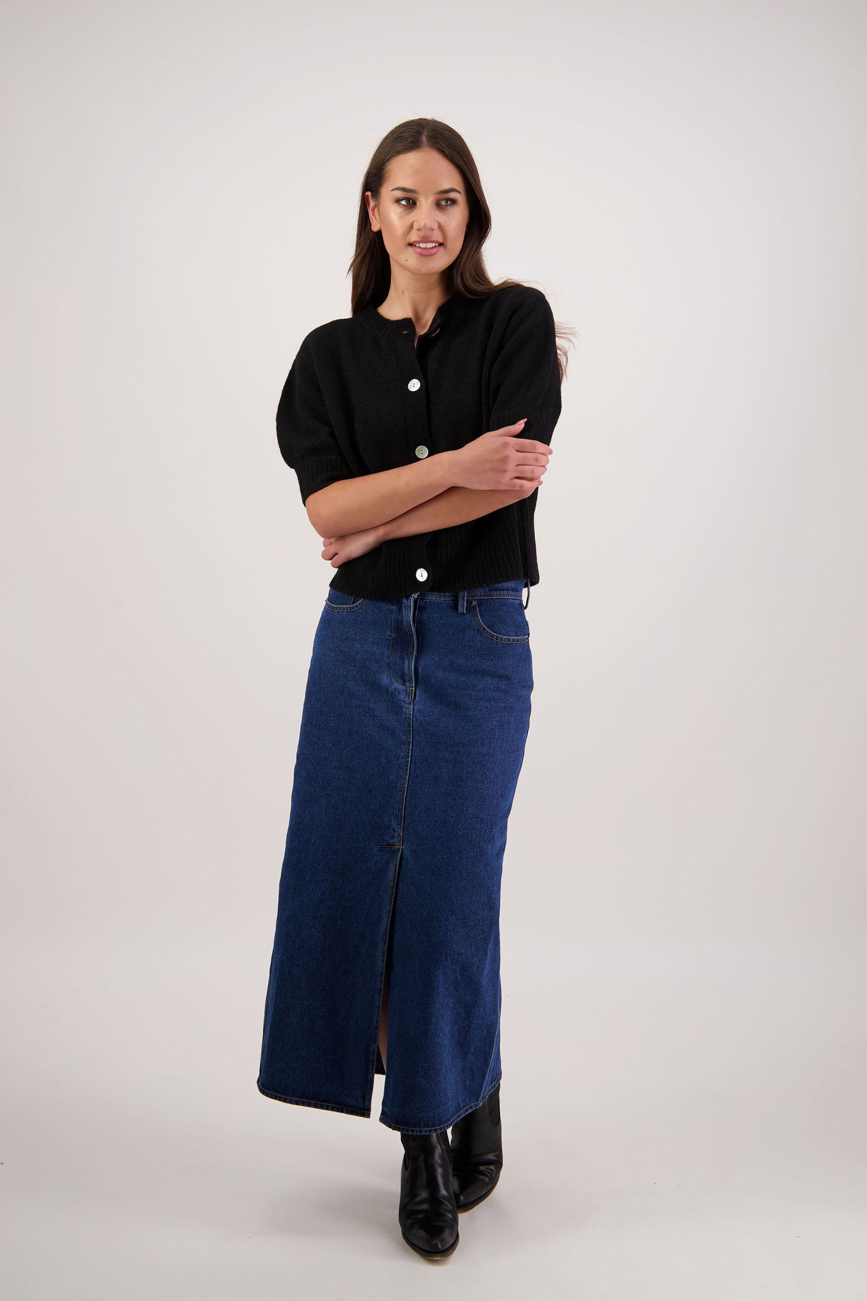 Fancy Black Knit Cardigan