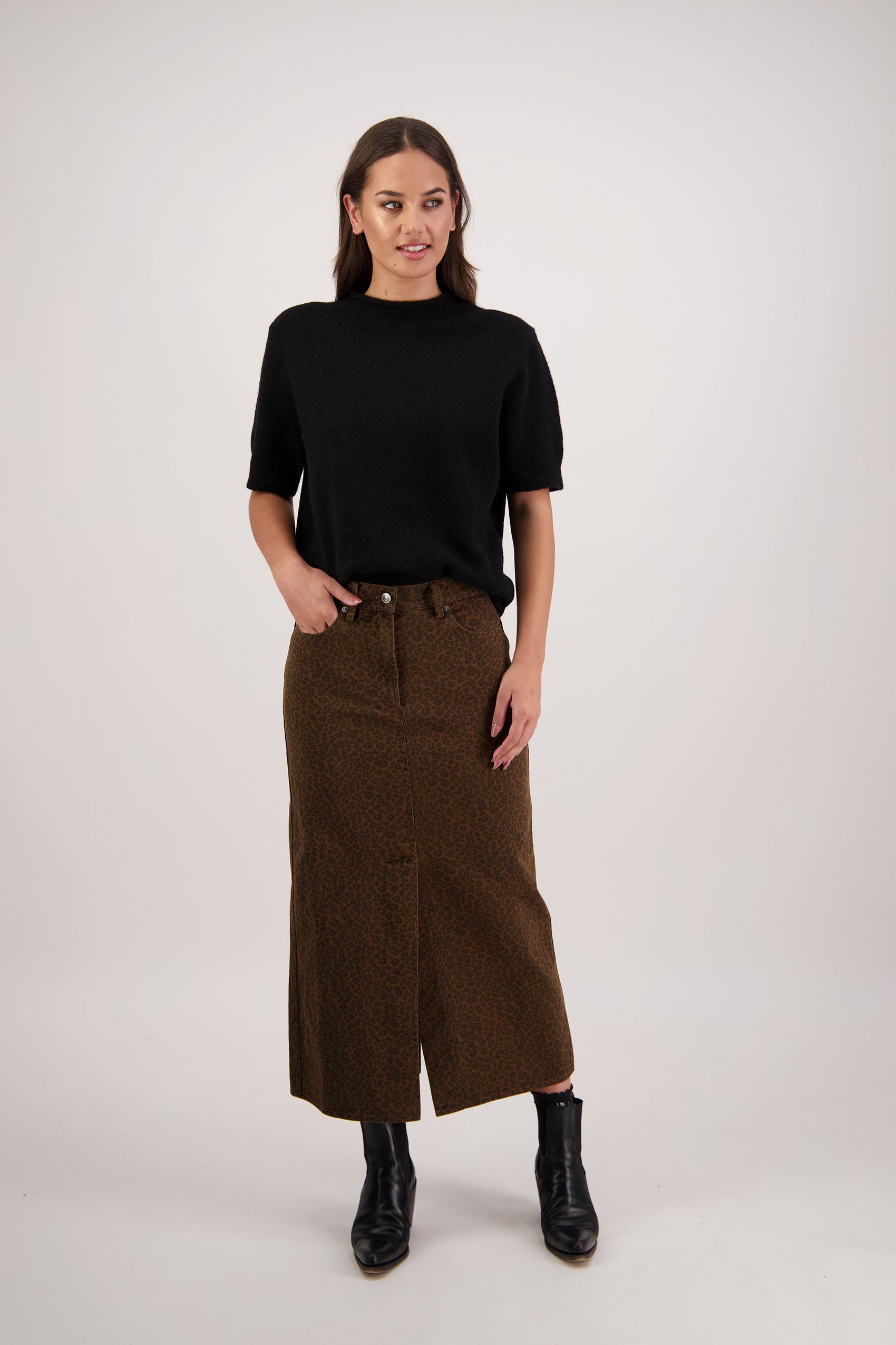 Faith Black Knit Top