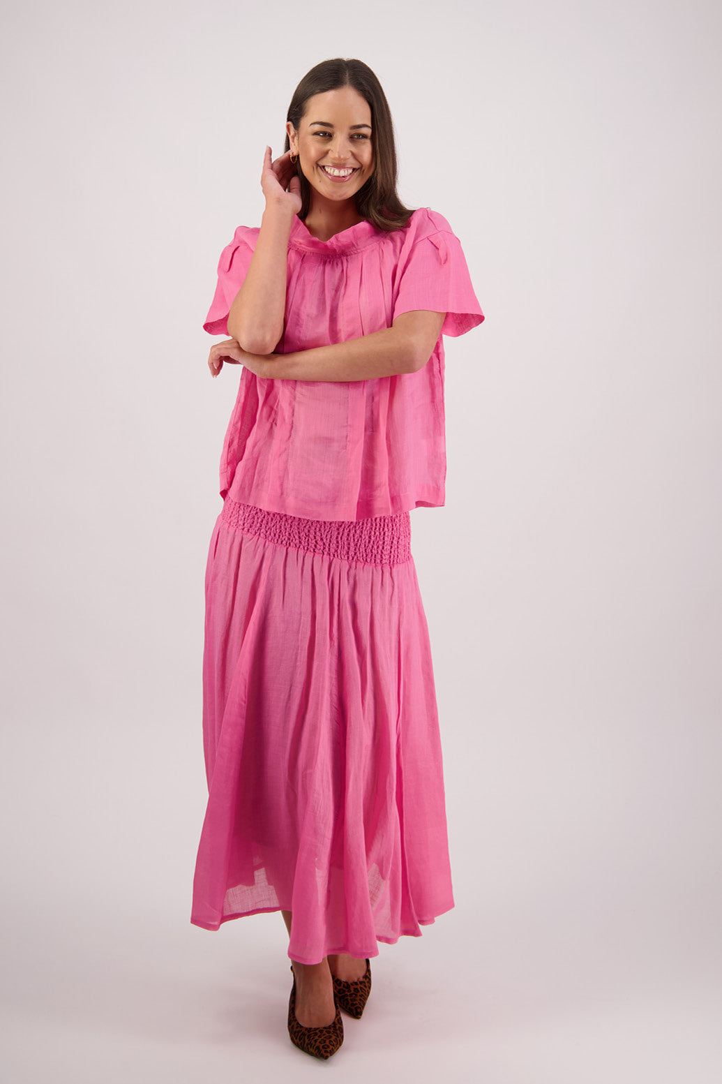Pandora Pale Pink Ramie Skirt