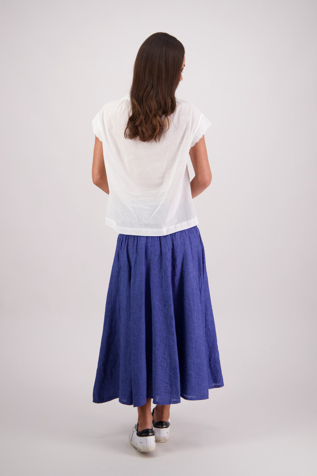 Back view of Briarwood Pandora Skirt in Blue.
