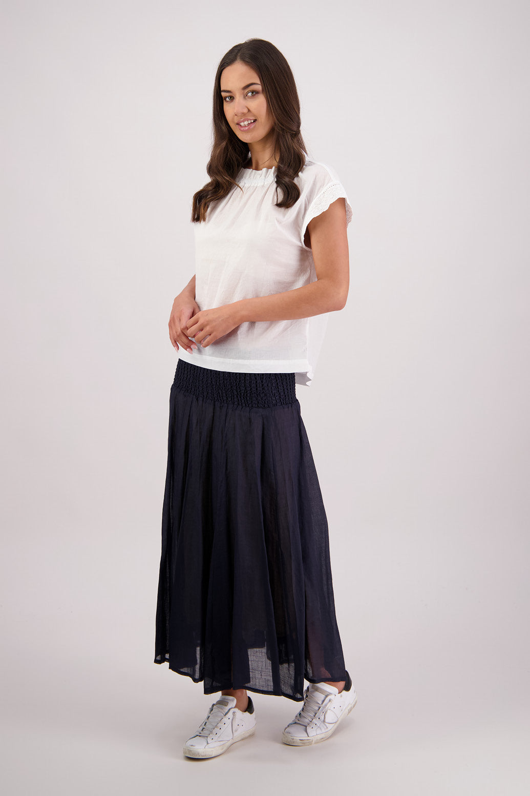 Side view of Briarwood Pandora Skirt in Ink.