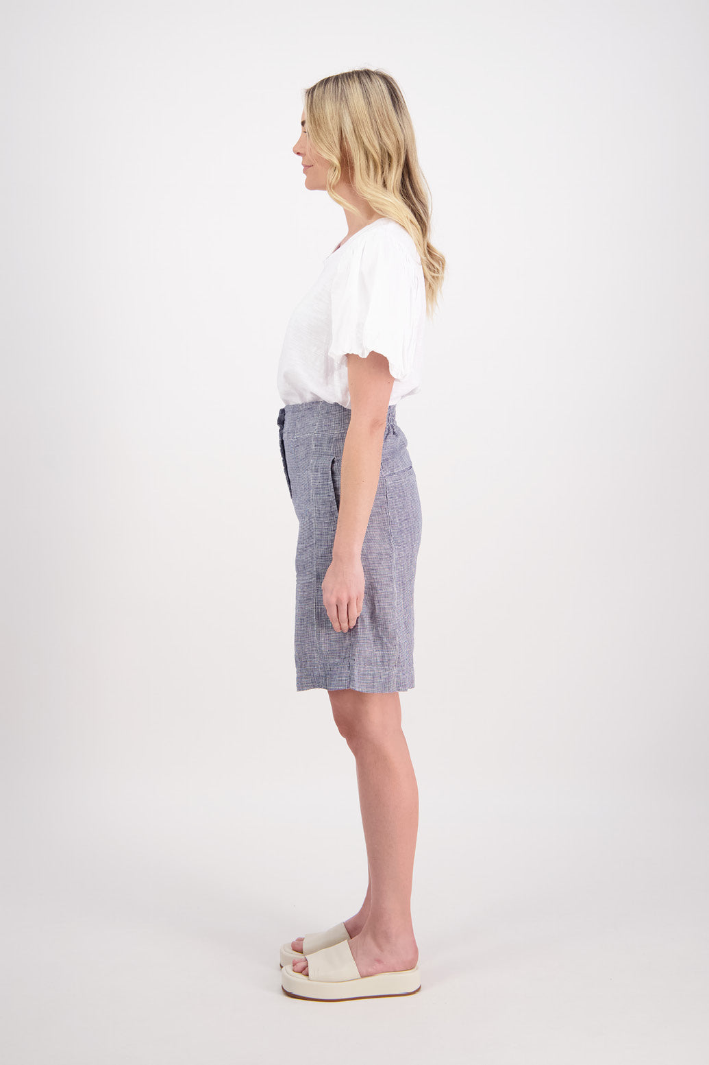 Pax Ink Houndstooth Linen Short