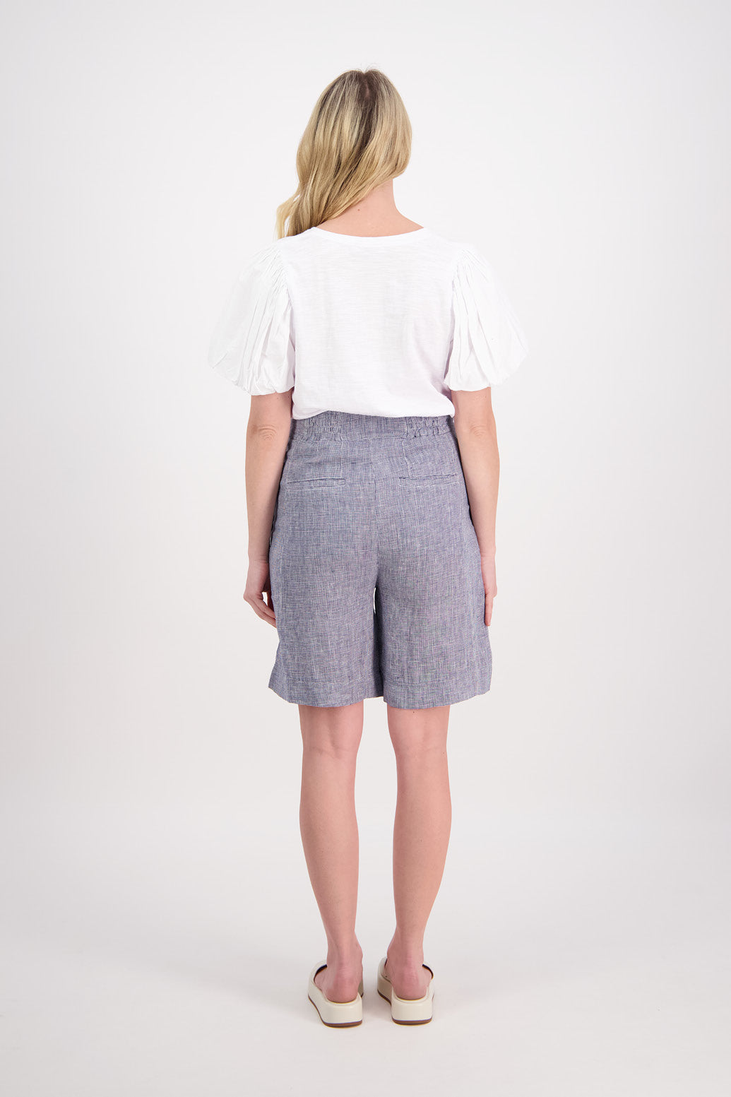 Pax Ink Houndstooth Linen Short