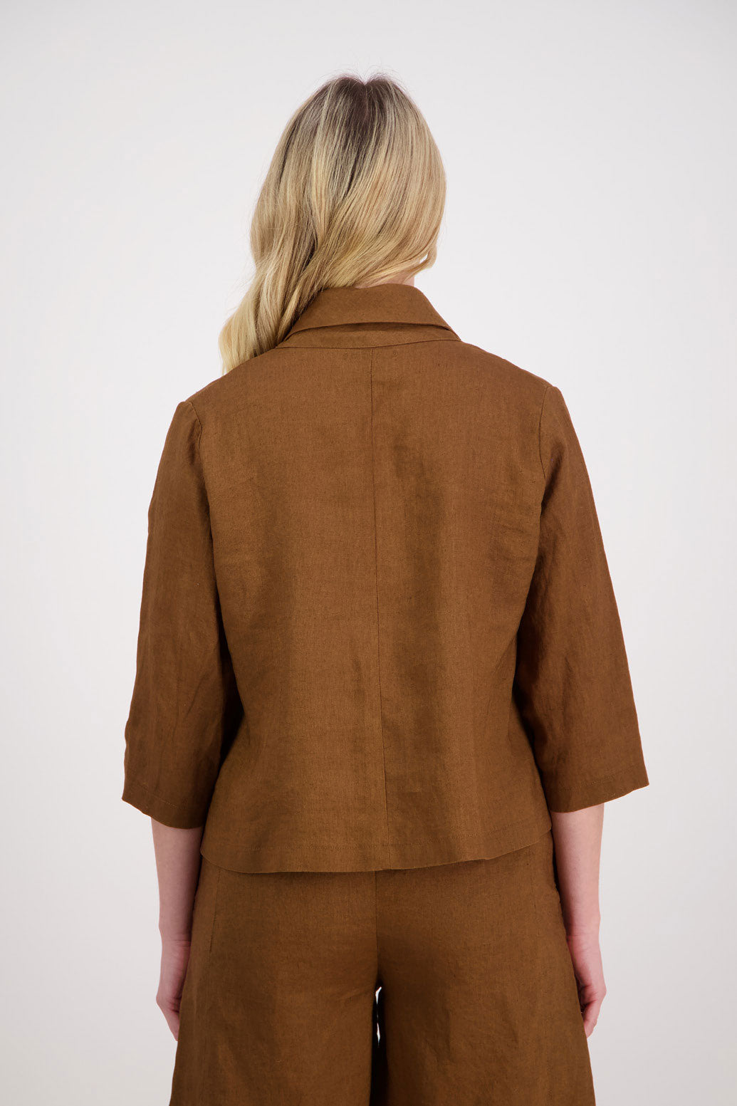 Peggy Tan Linen Box Fit Jacket