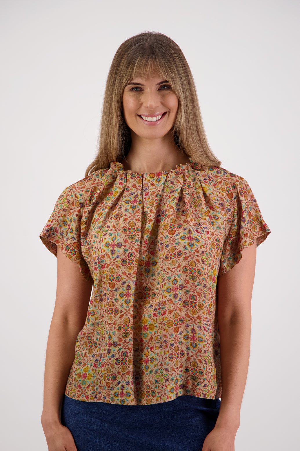 Pia Little Leaf Ramie Top