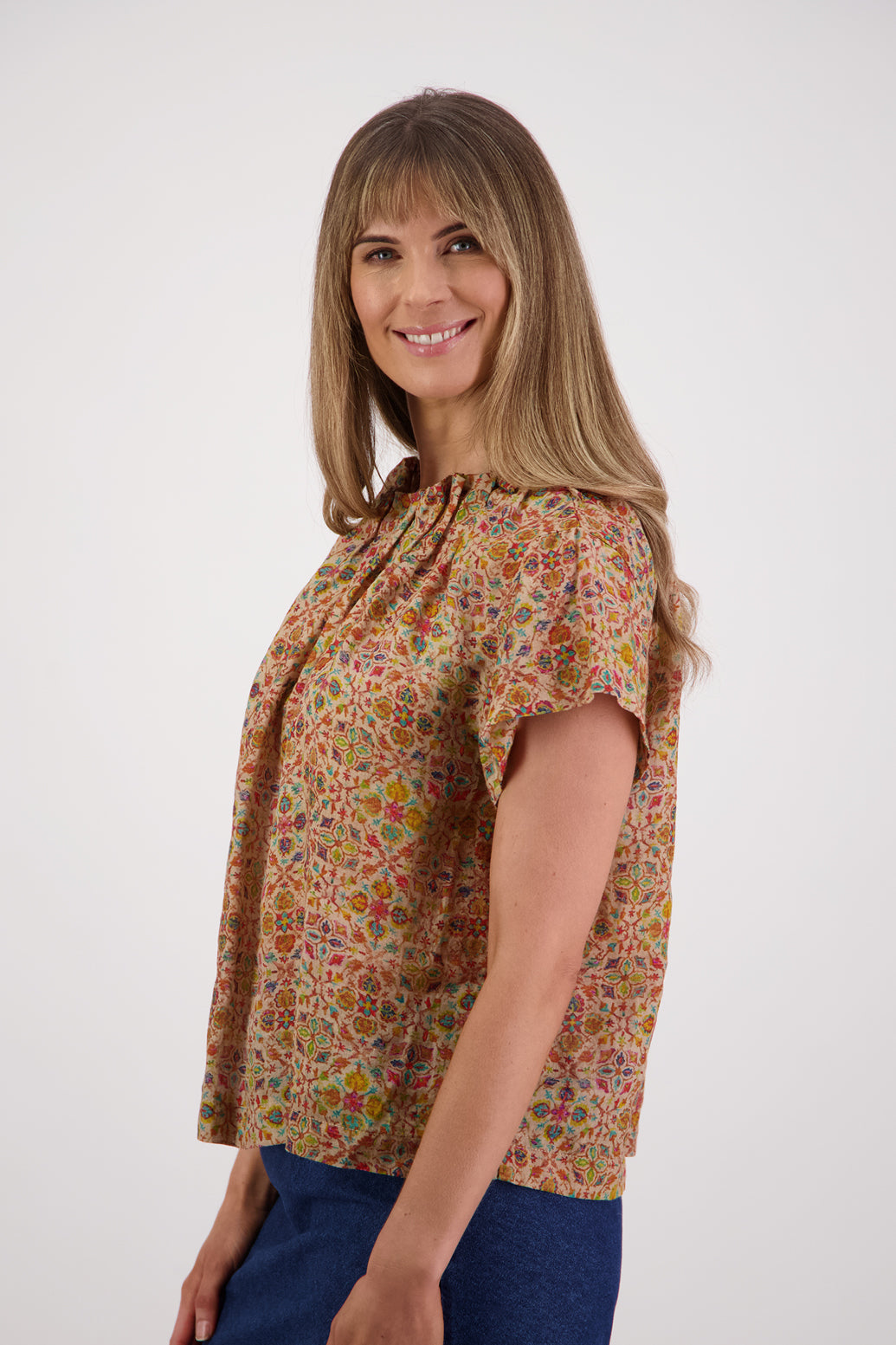 Pia Little Leaf Ramie Top