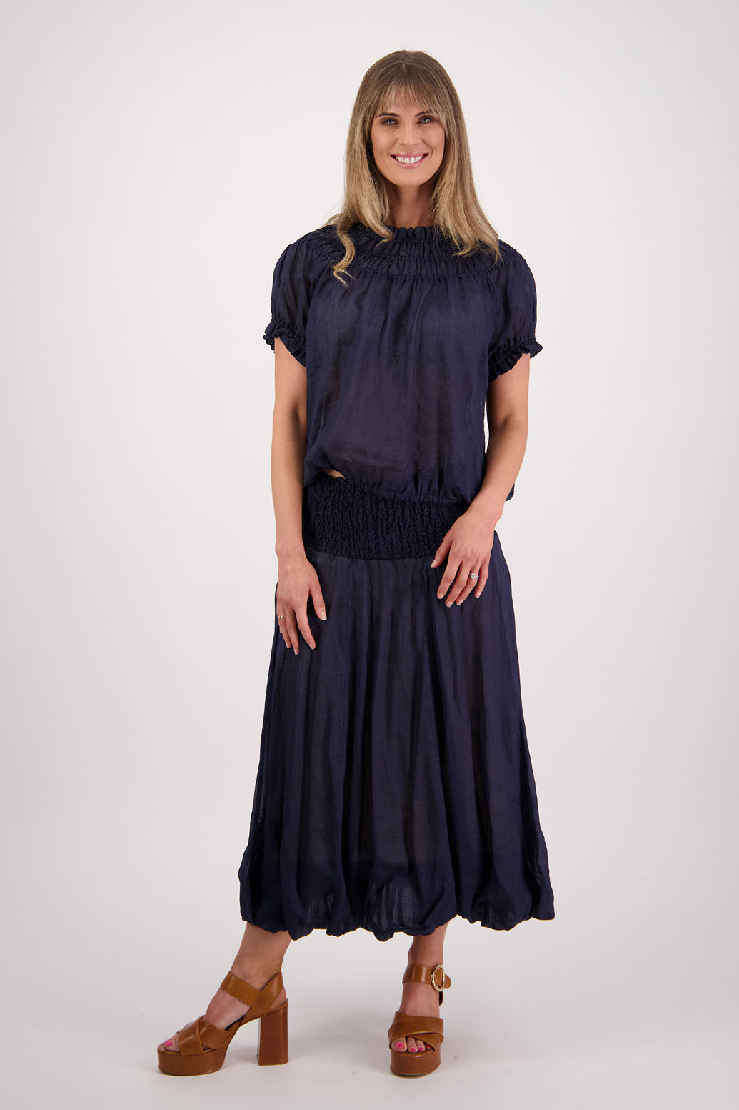 Sarah Ink Ramie Skirt