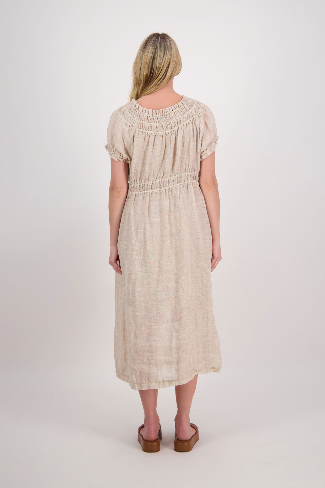 Pollyanna Linen Gauze Maxi Dress - Natural