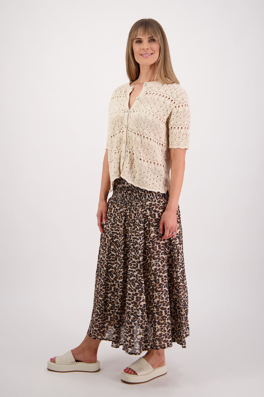 Pandora Leopard Ramie Skirt