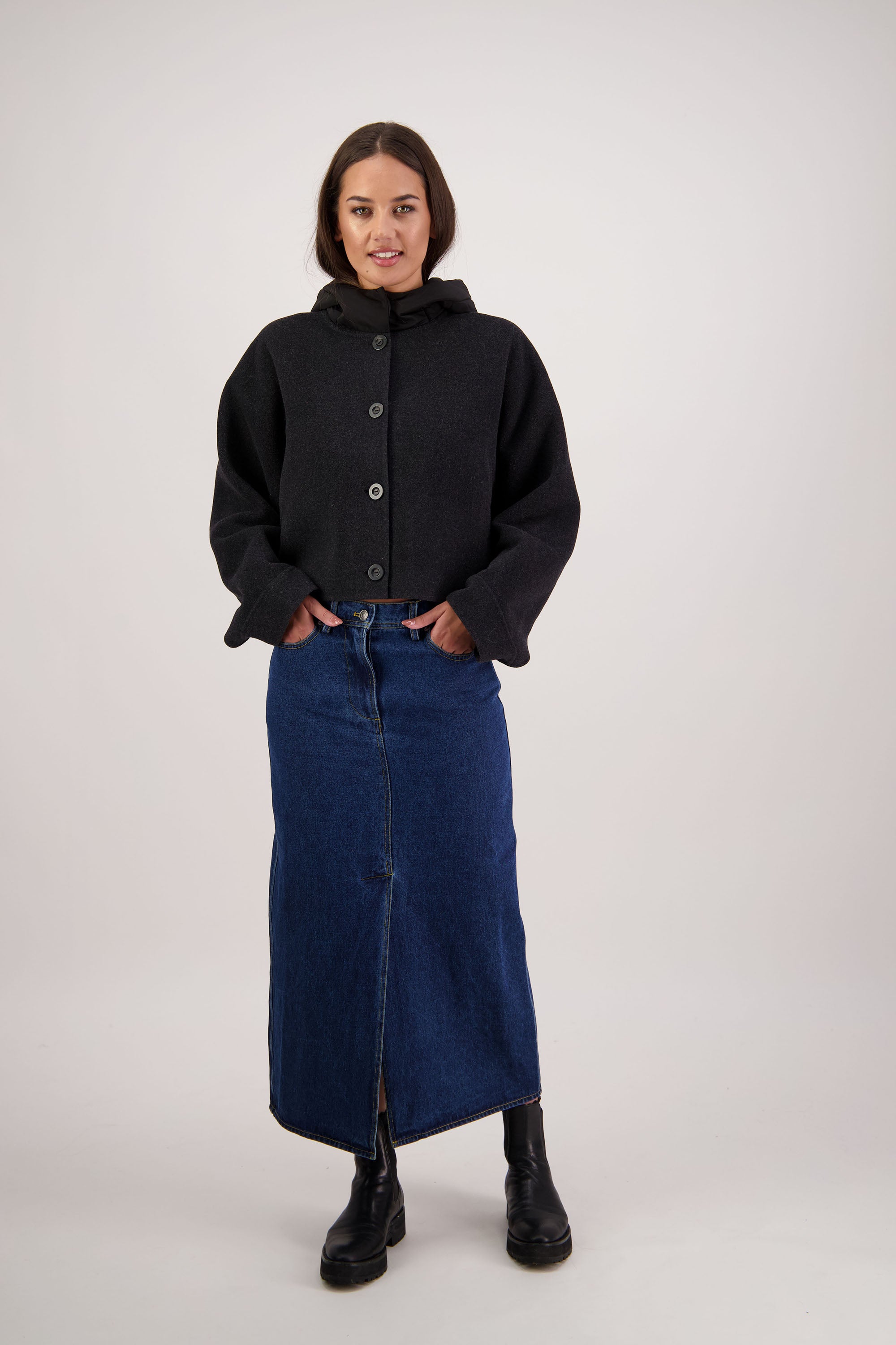 Raine Black Wool Jacket