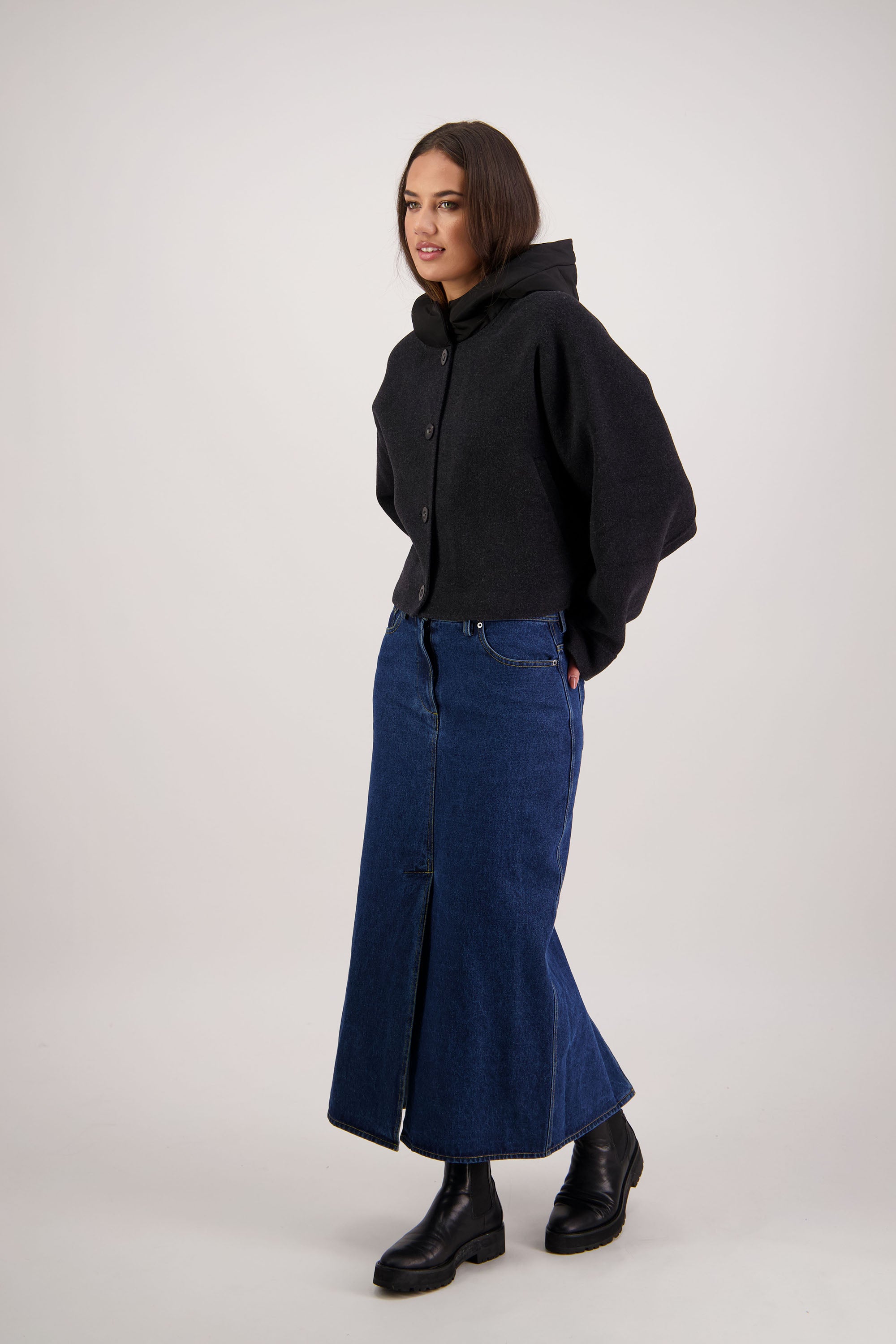Raine Black Wool Jacket
