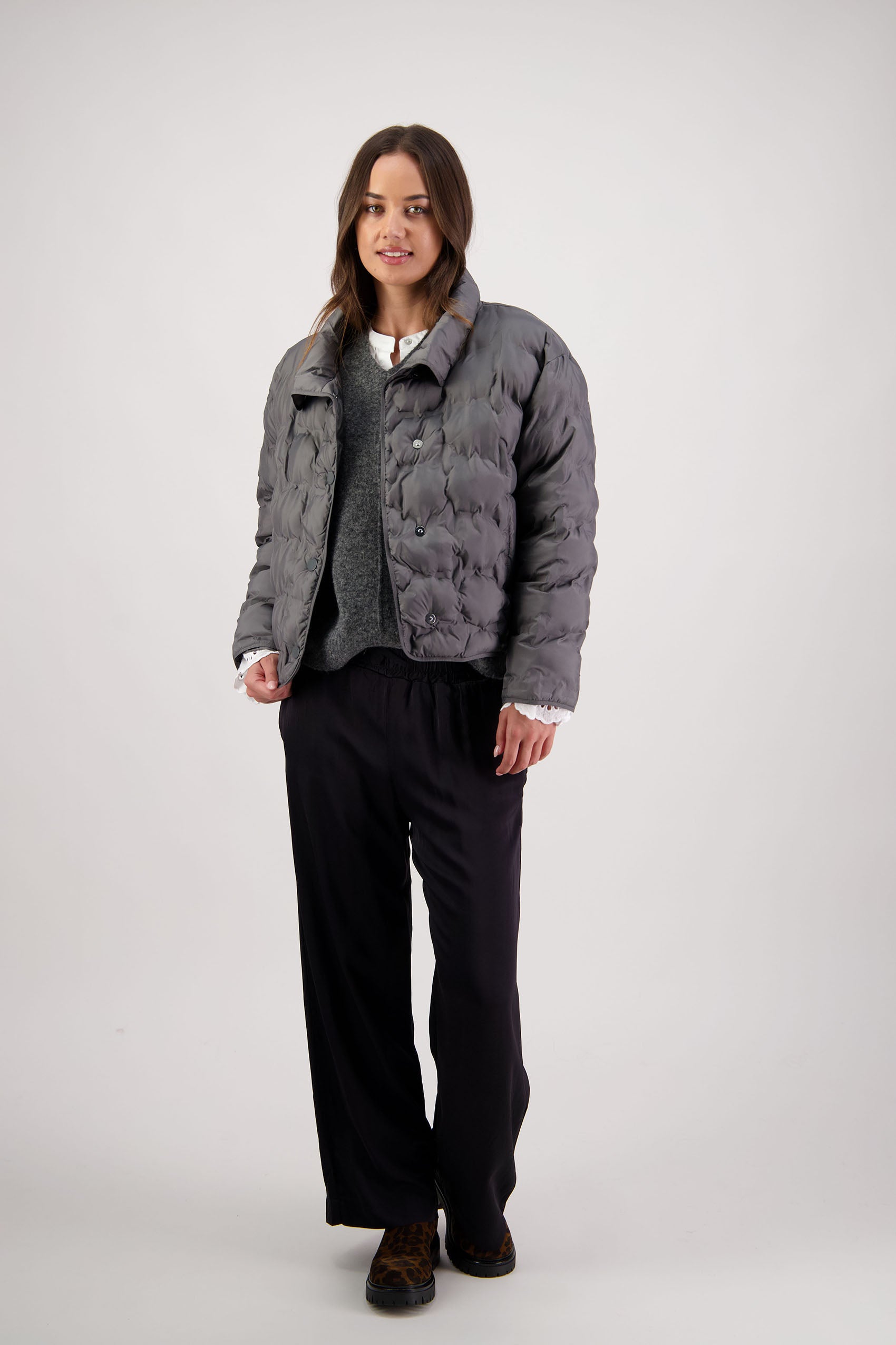 Rhodes Charcoal Padded Jacket