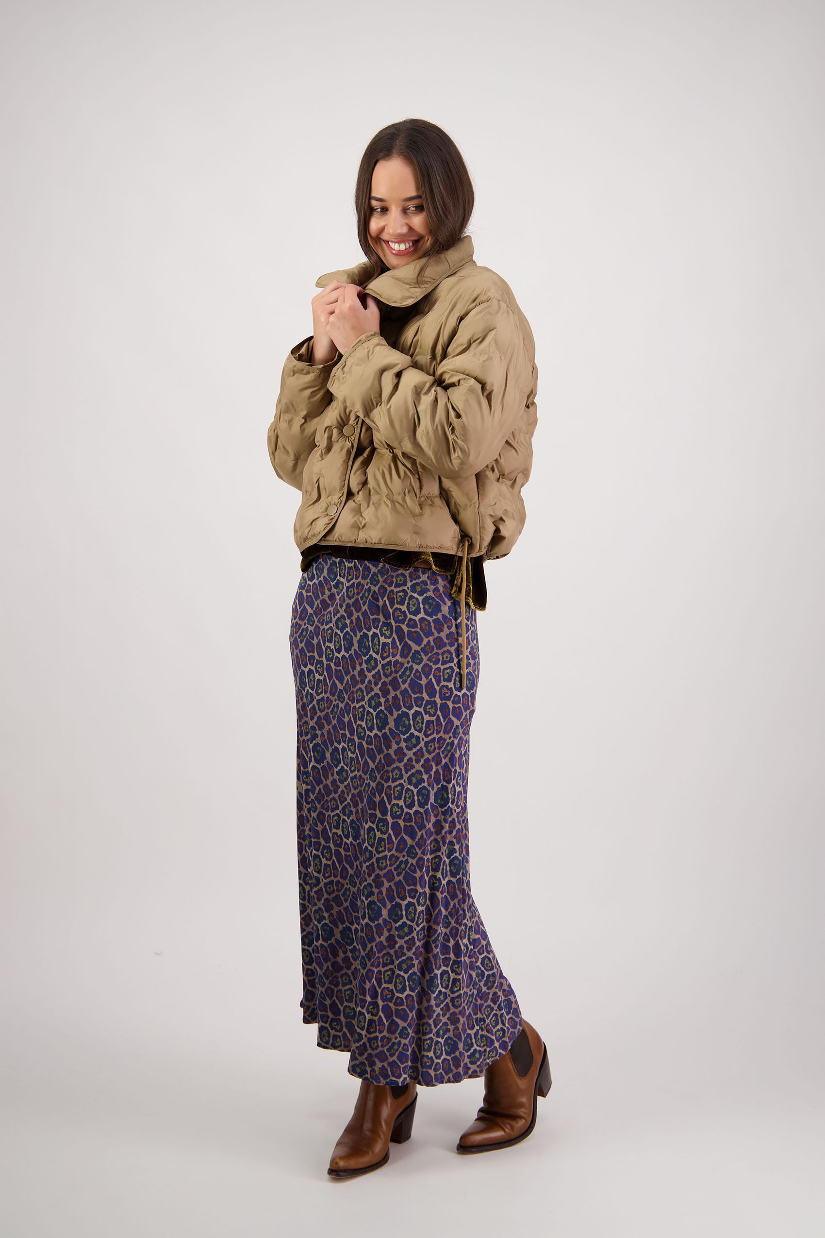 Rosa Antique Leopard Skirt