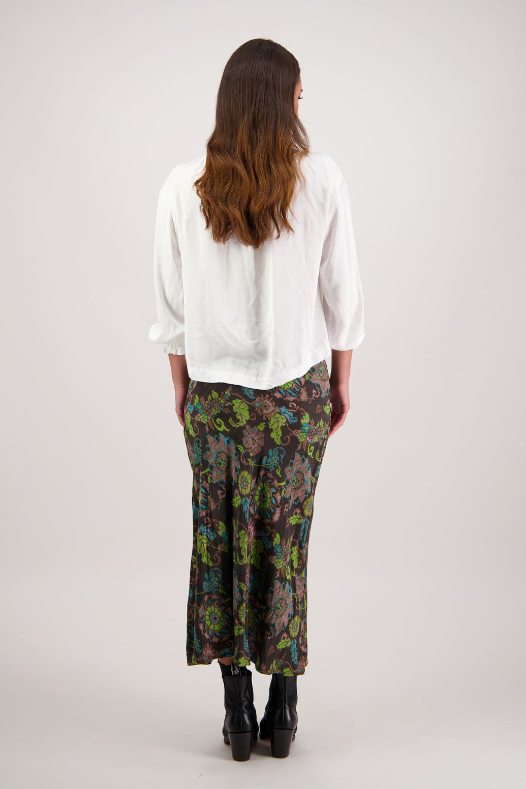 Rosa Brown Floral Skirt