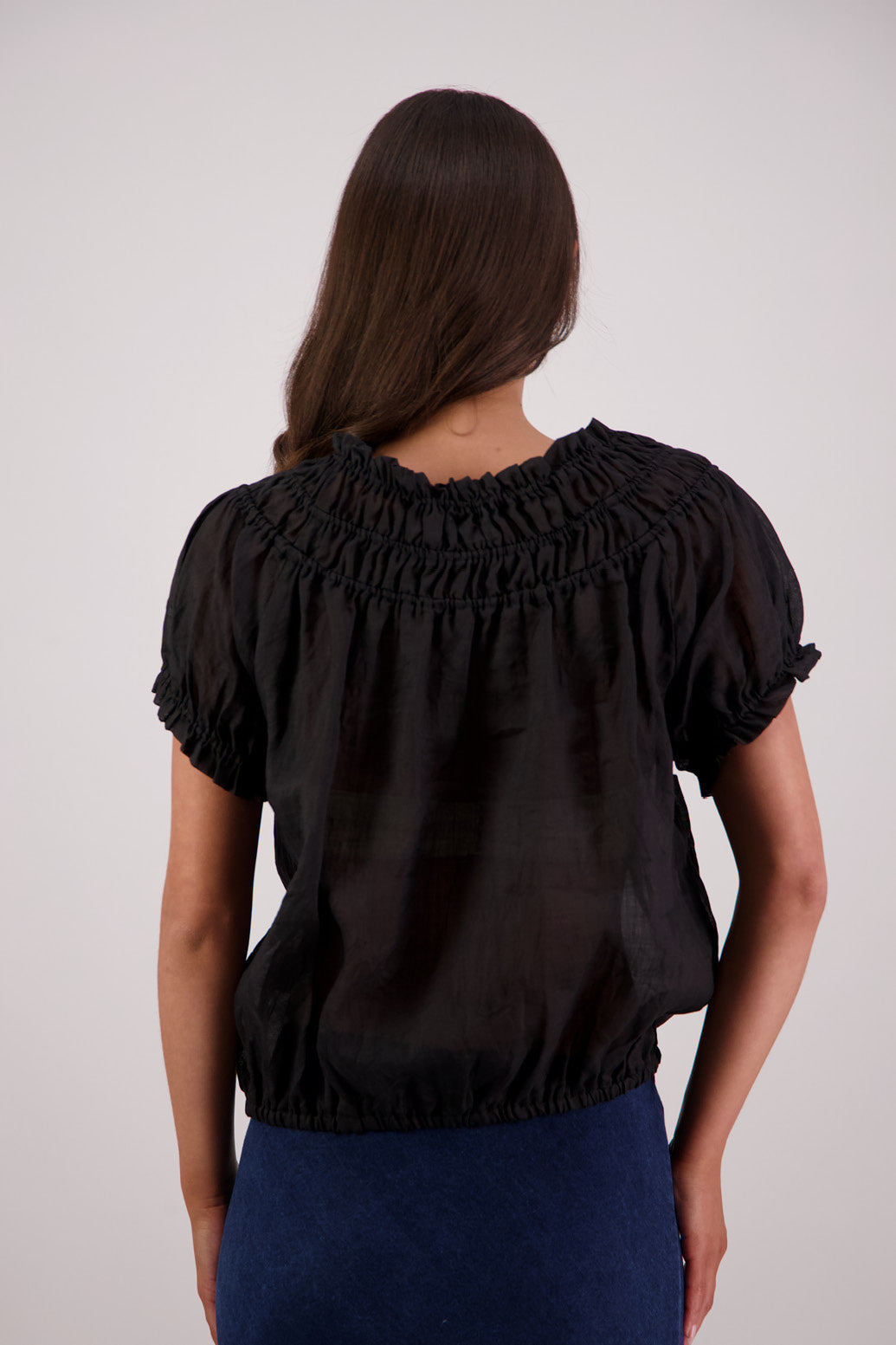 Back view Briarwood Sal Top in Black.