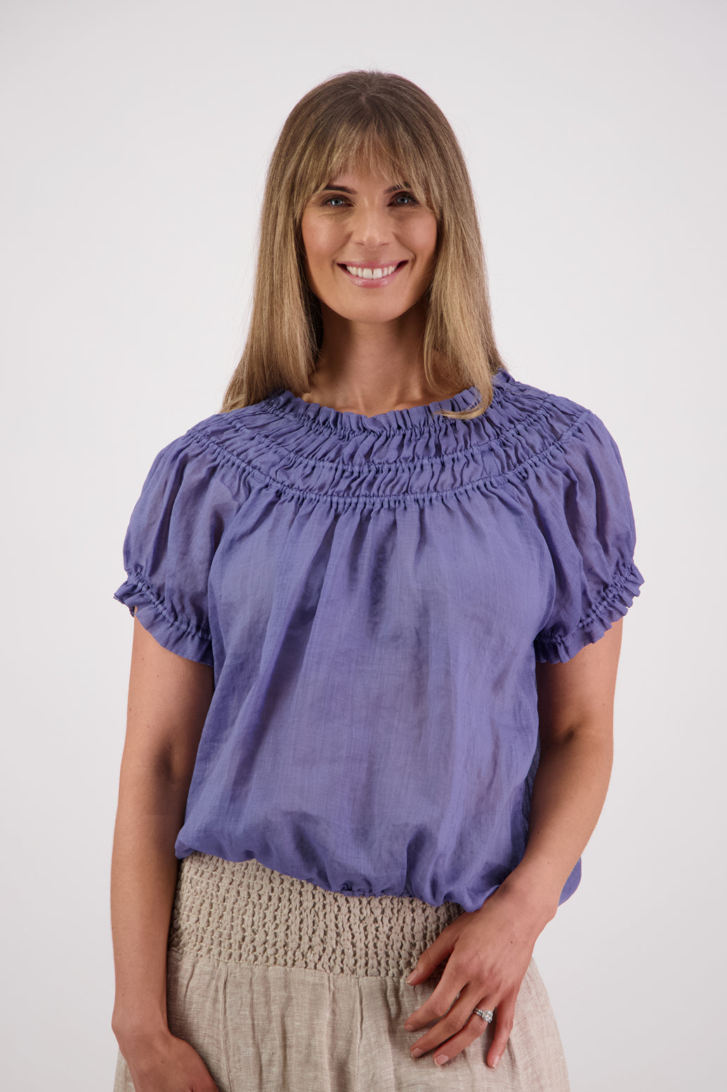 Sal Lavender Ramie Top