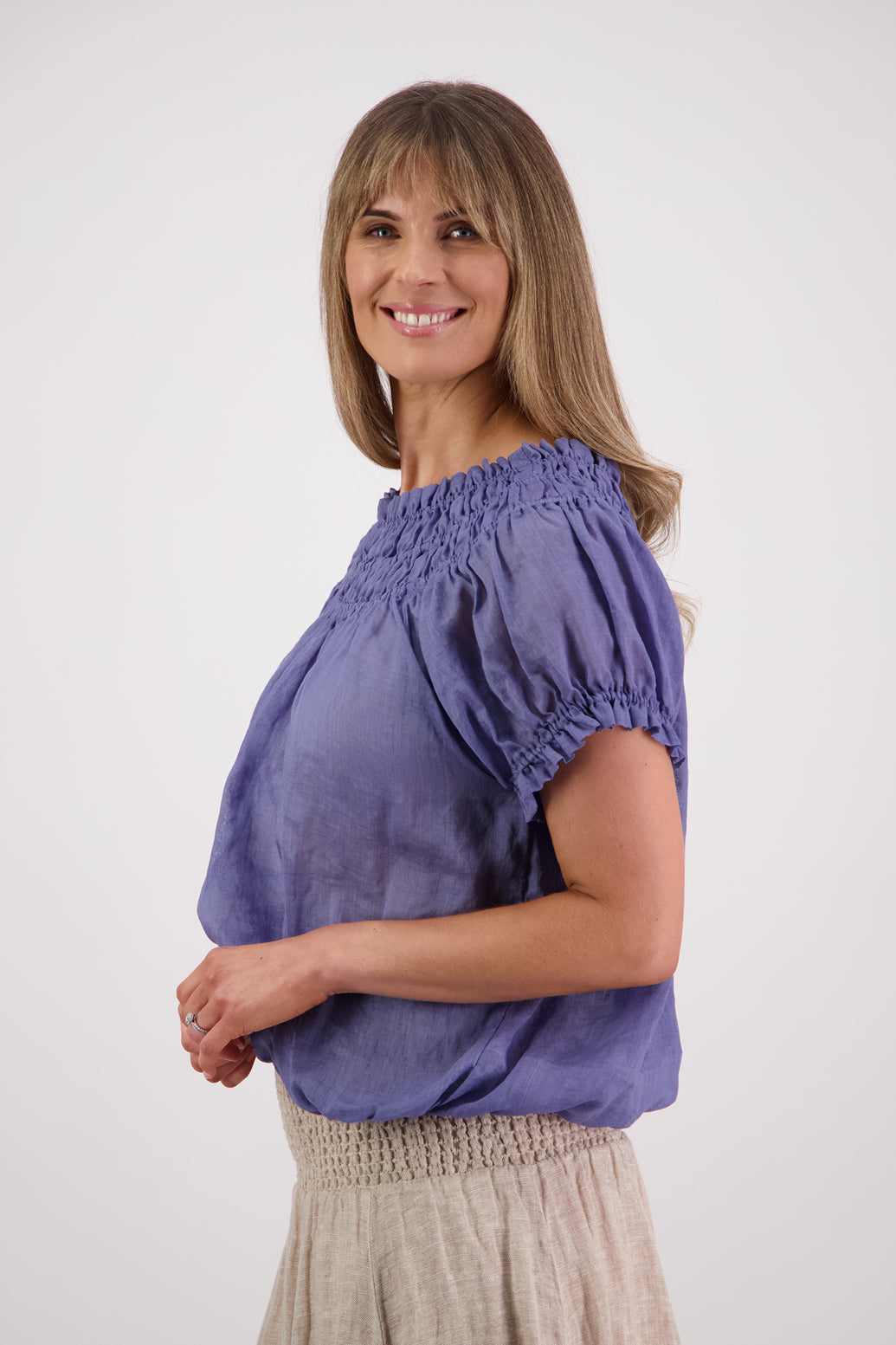 Sal Lavender Ramie Top