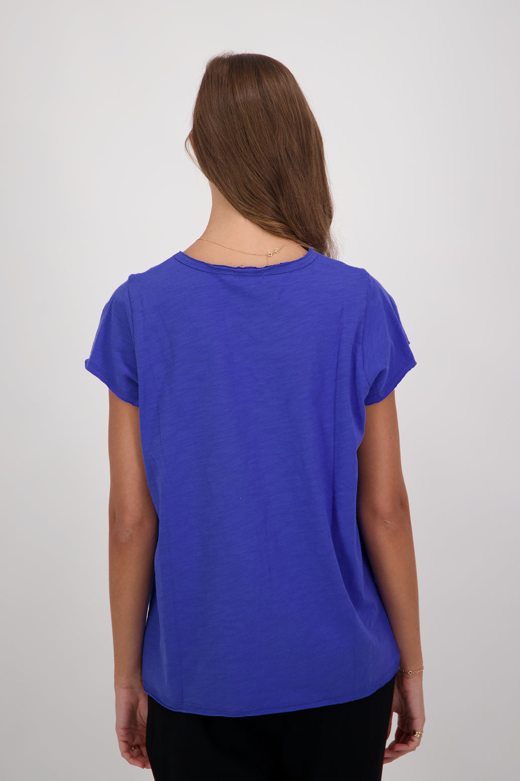 Salma 100% Cotton Short Sleeve T-Shirt - Royal Blue