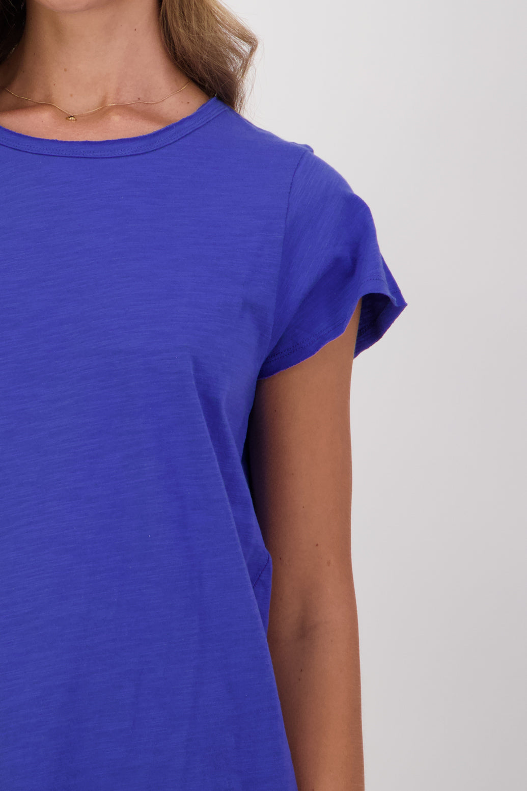 Salma 100% Cotton Short Sleeve T-Shirt - Royal Blue