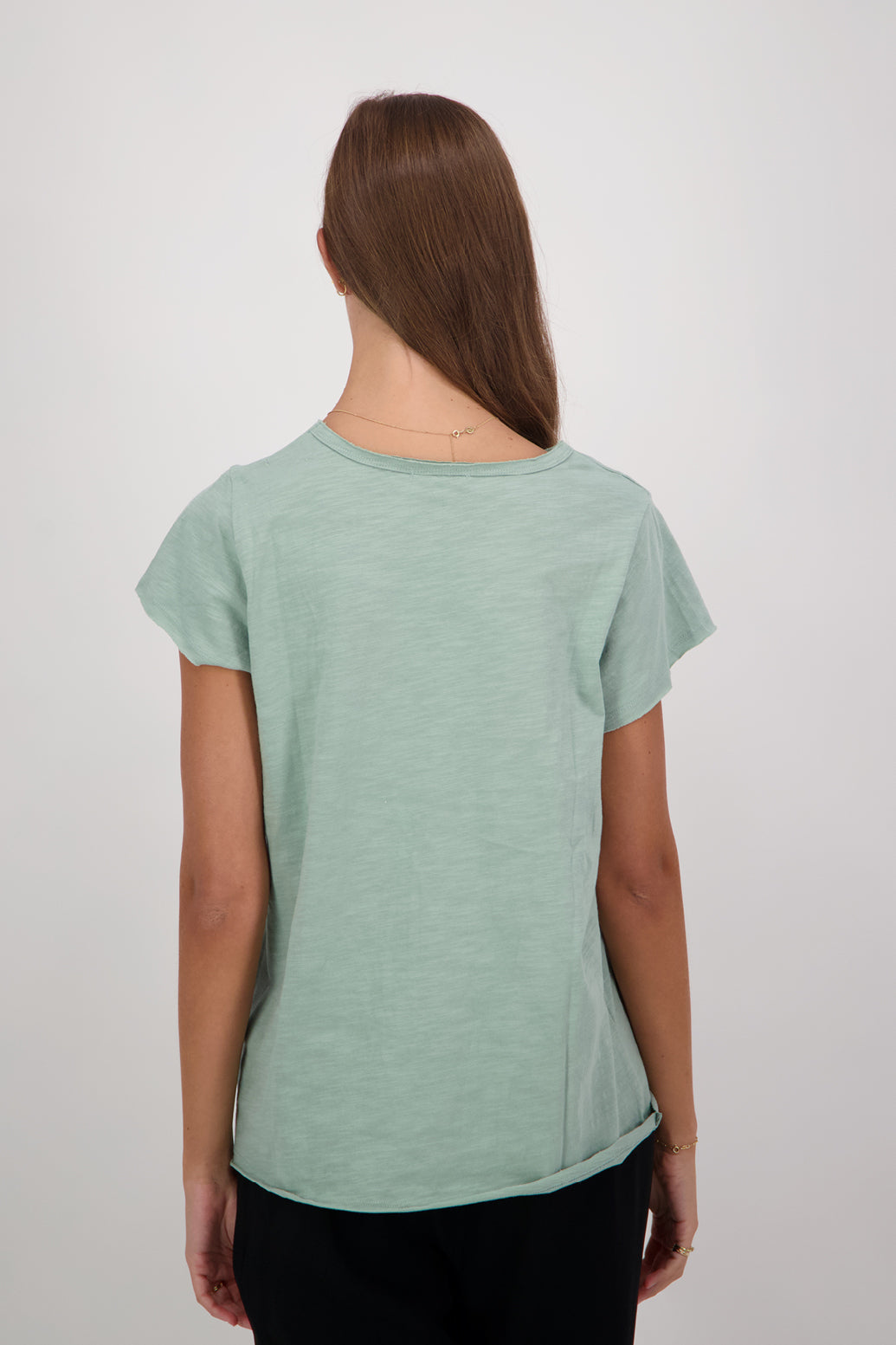 Salma 100% Cotton Short Sleeve T-Shirt - Seafoam