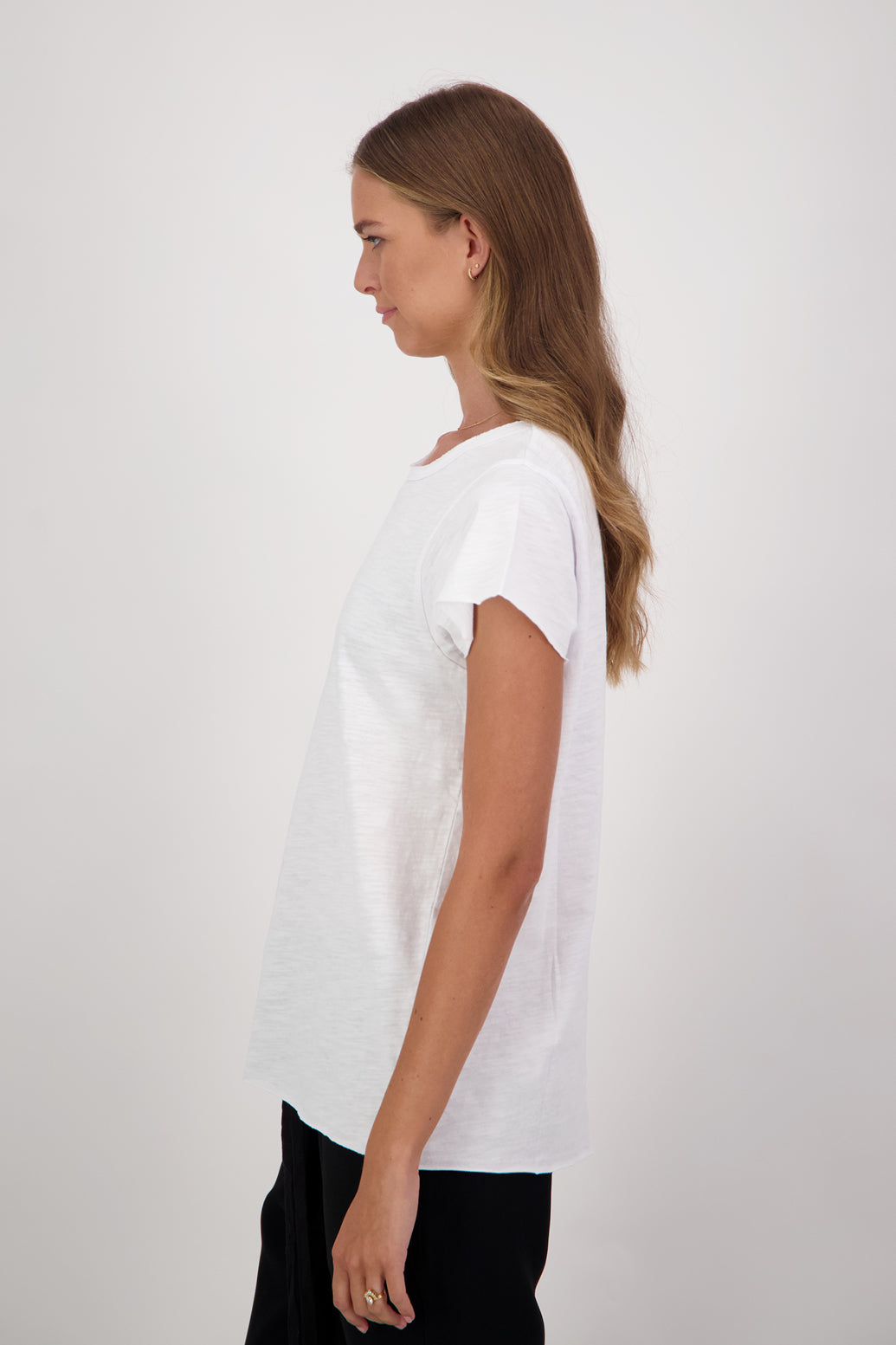 Salma 100% Cotton Short Sleeve T-Shirt - White