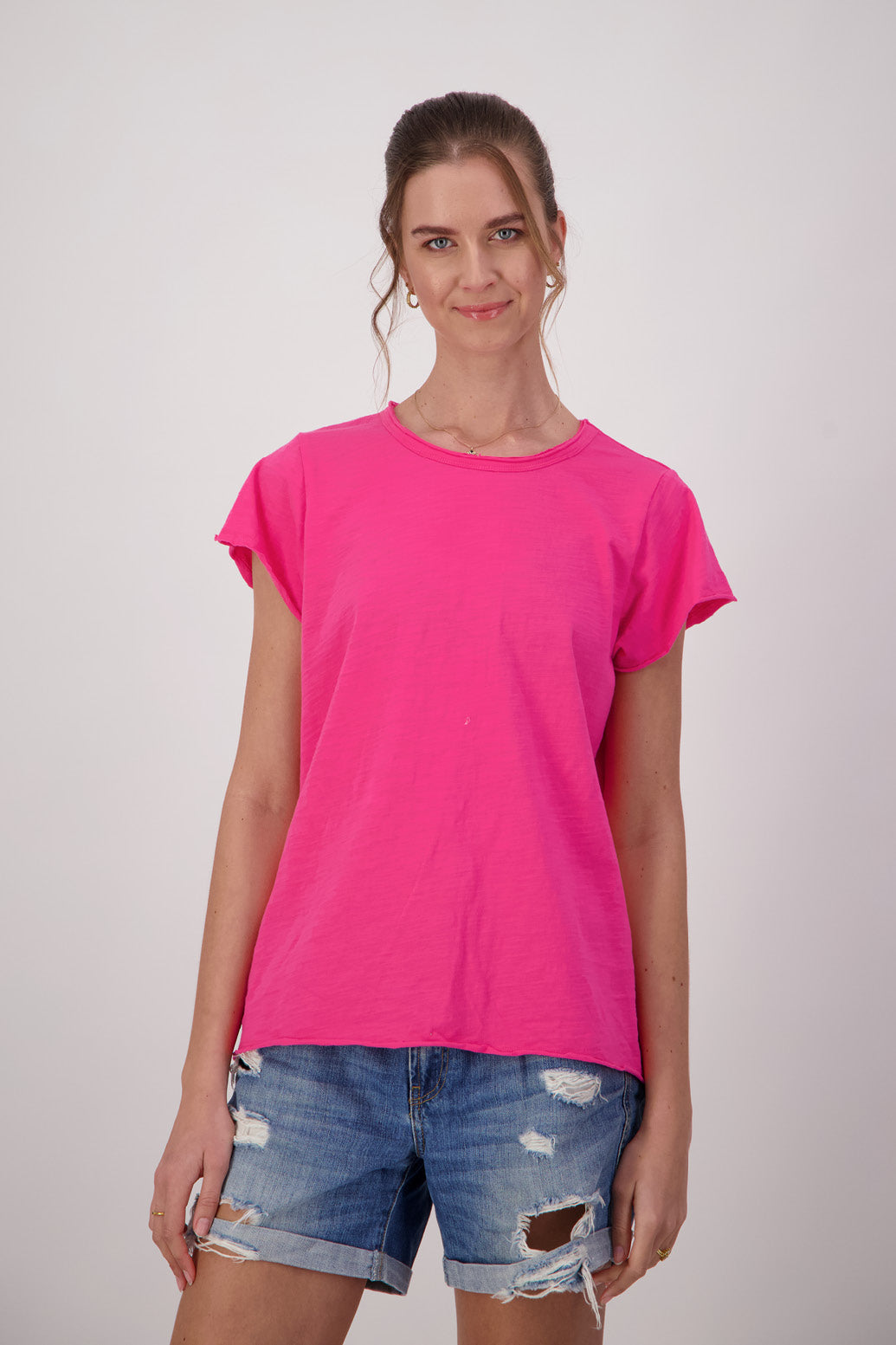 Salma 100% Cotton Short Sleeve T-Shirt - Pink