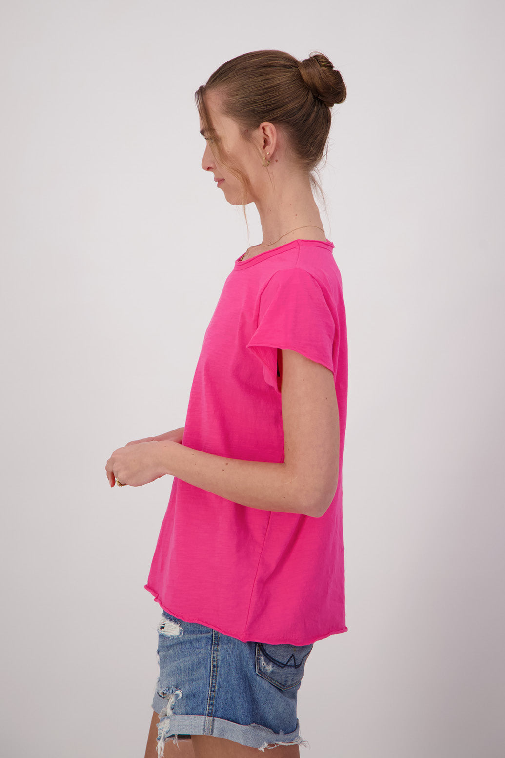 Salma 100% Cotton Short Sleeve T-Shirt - Pink