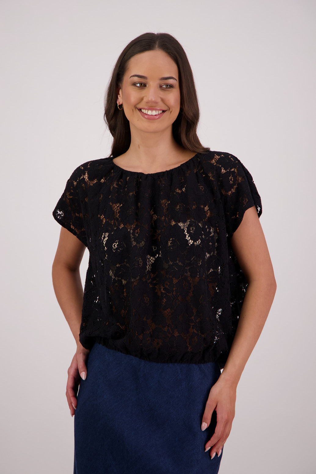 Briarwood Scarlett Black Lace Top.