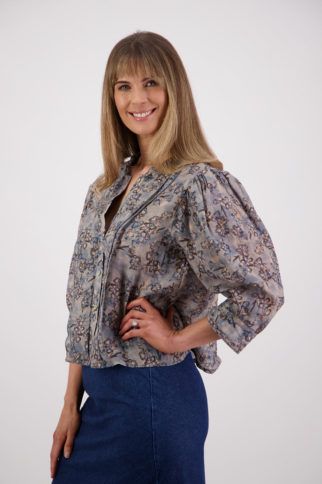 Selby Denim Daisy Ramie Top