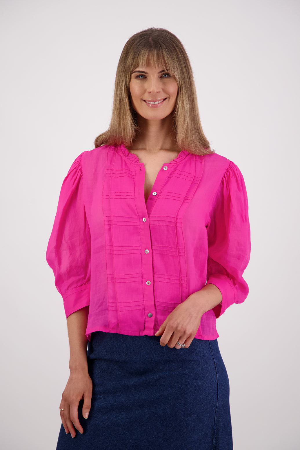 Selby Fuchsia Ramie Top