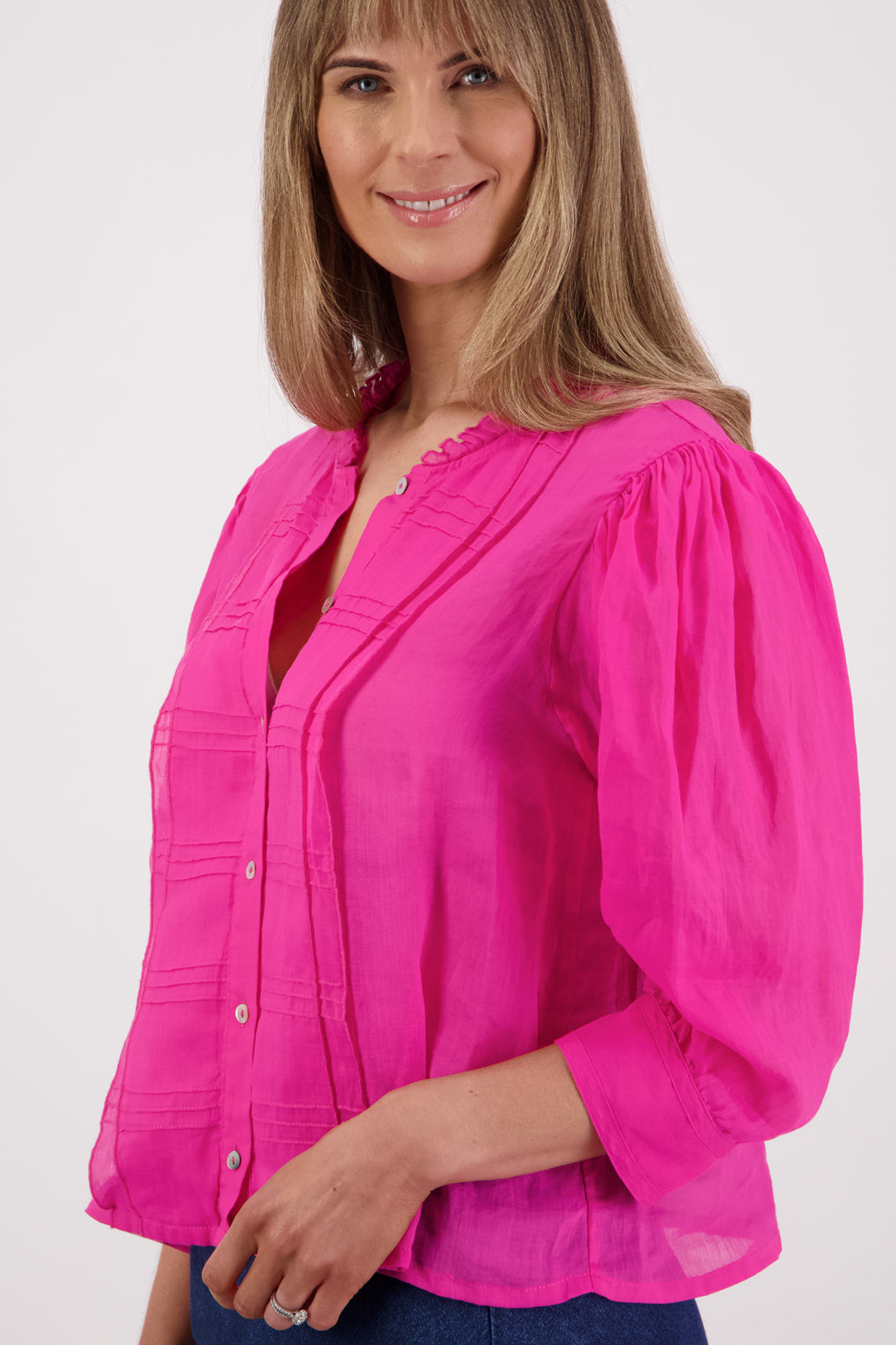 Selby Fuchsia Ramie Top