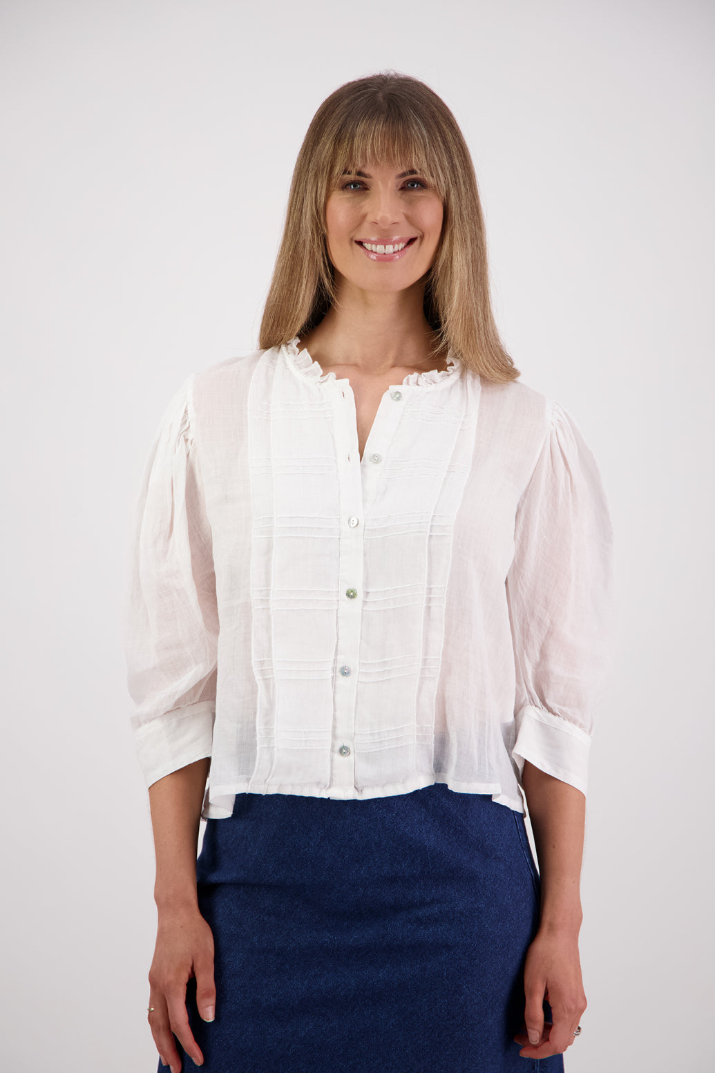 Selby White Ramie Top