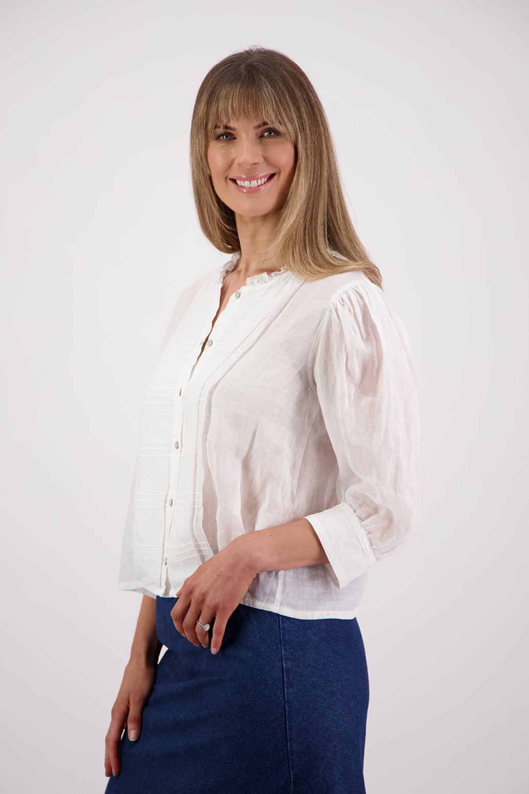 Selby White Ramie Top