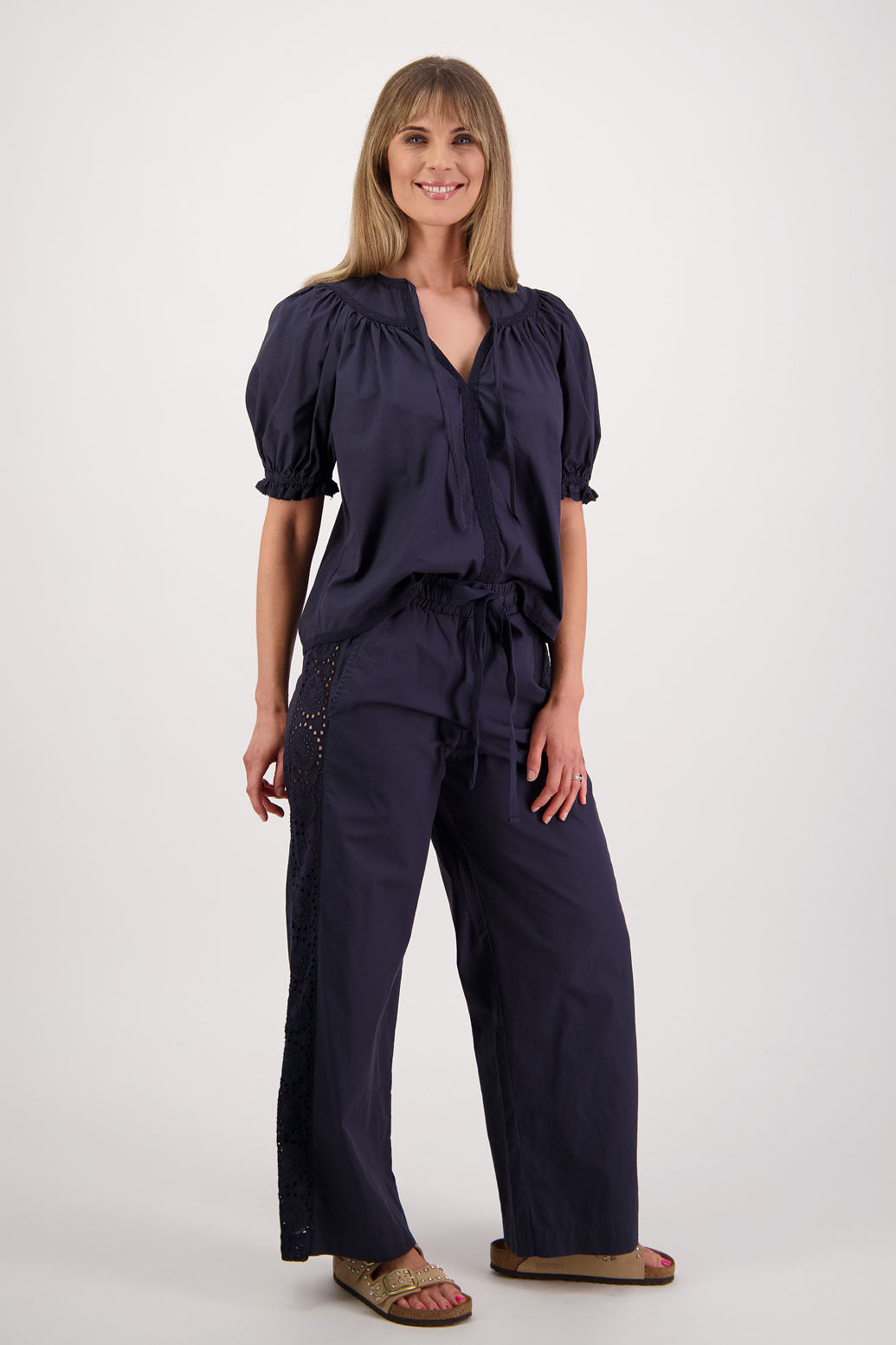 Selma Ink Cotton Poplin Top