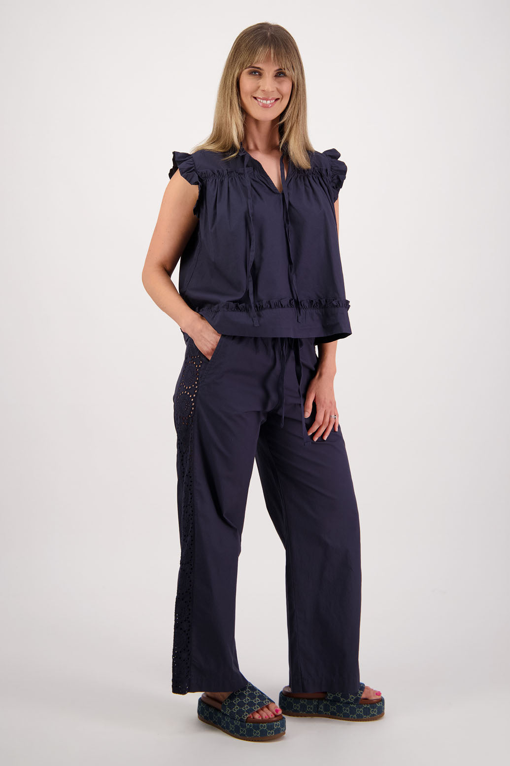 Skye Ink Cotton Poplin Top