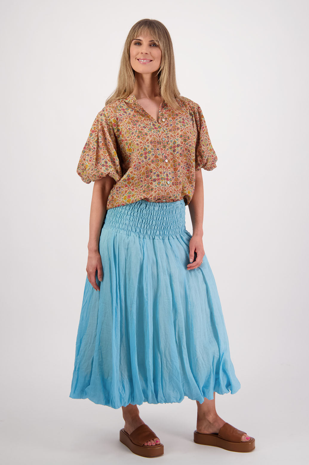 Sophia Little Leaf Ramie Shirt