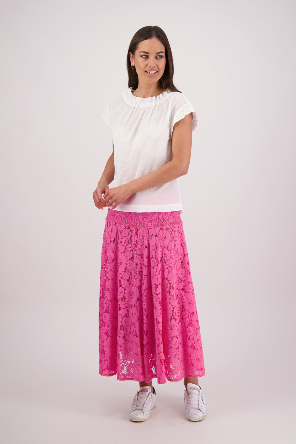 Briarwood Sparkle skirt in pink lace.