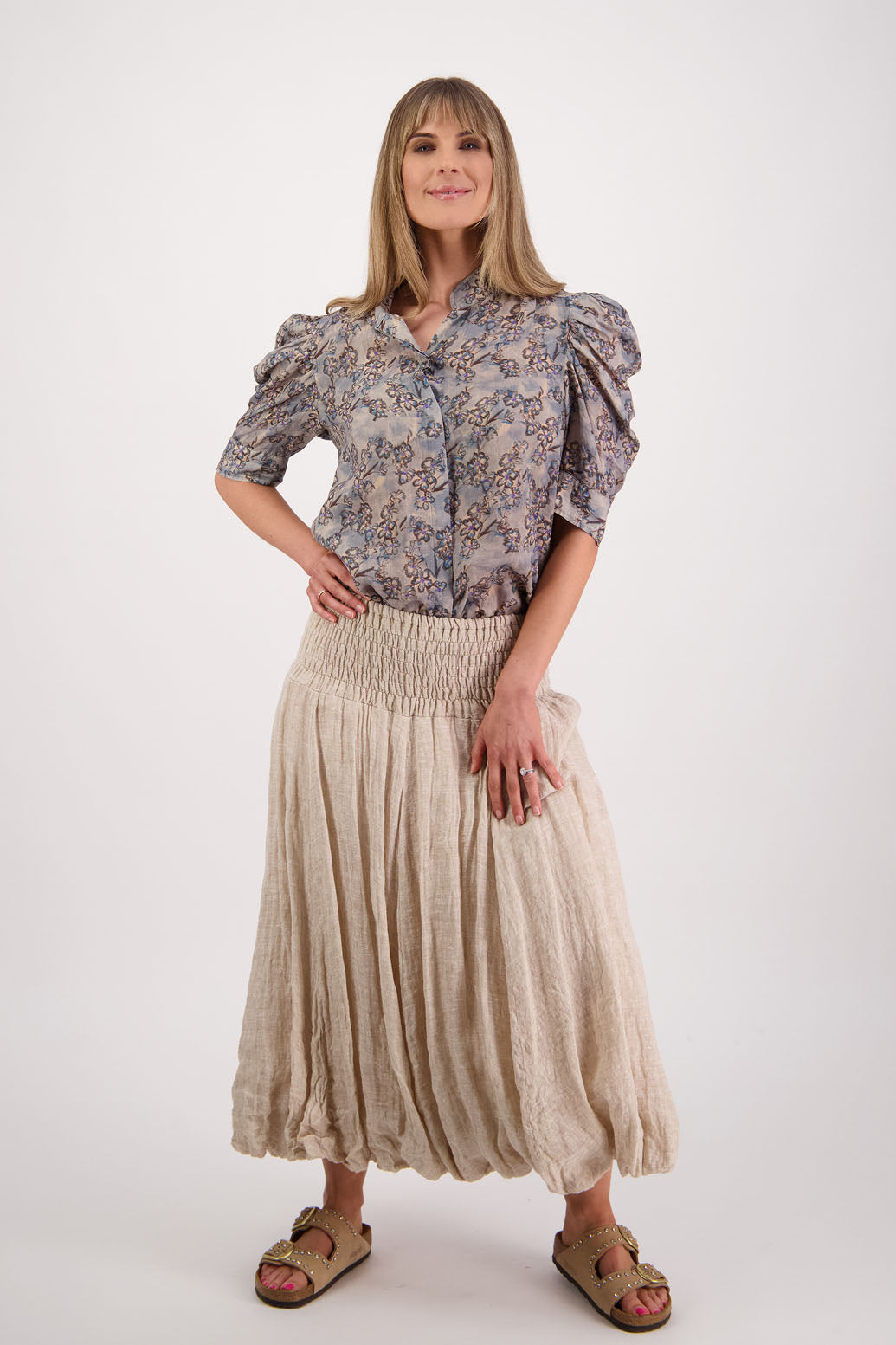 Stevie Denim Daisy Ramie Shirt