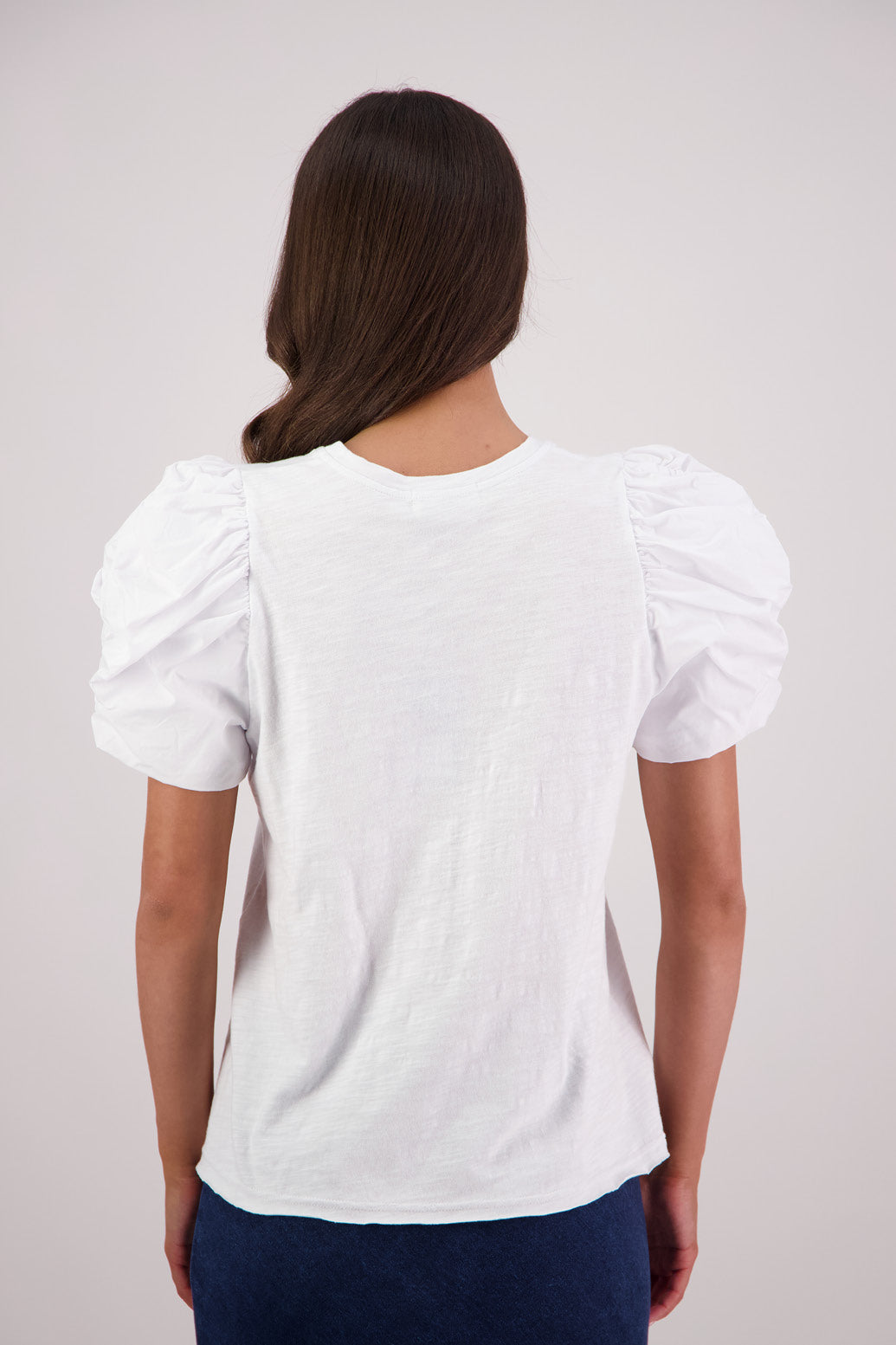Back view Briarwood Suzie T-shirt in White.
