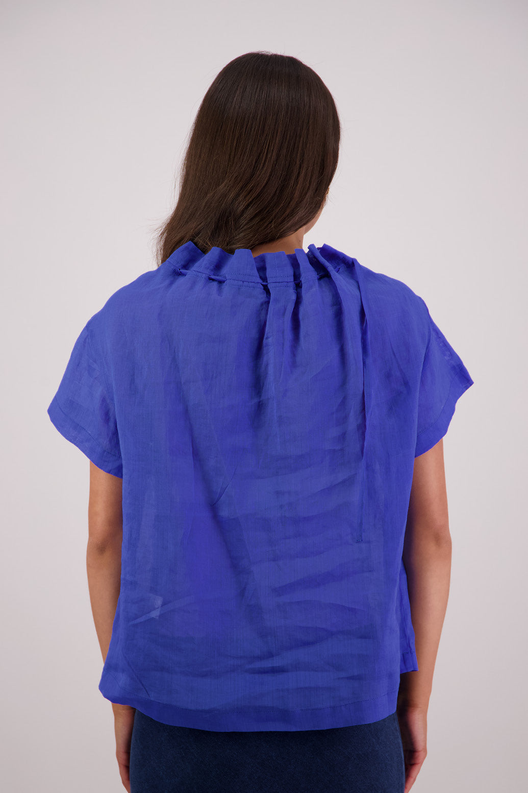 Back view Briarwood Taffy Top in Royal Blue.