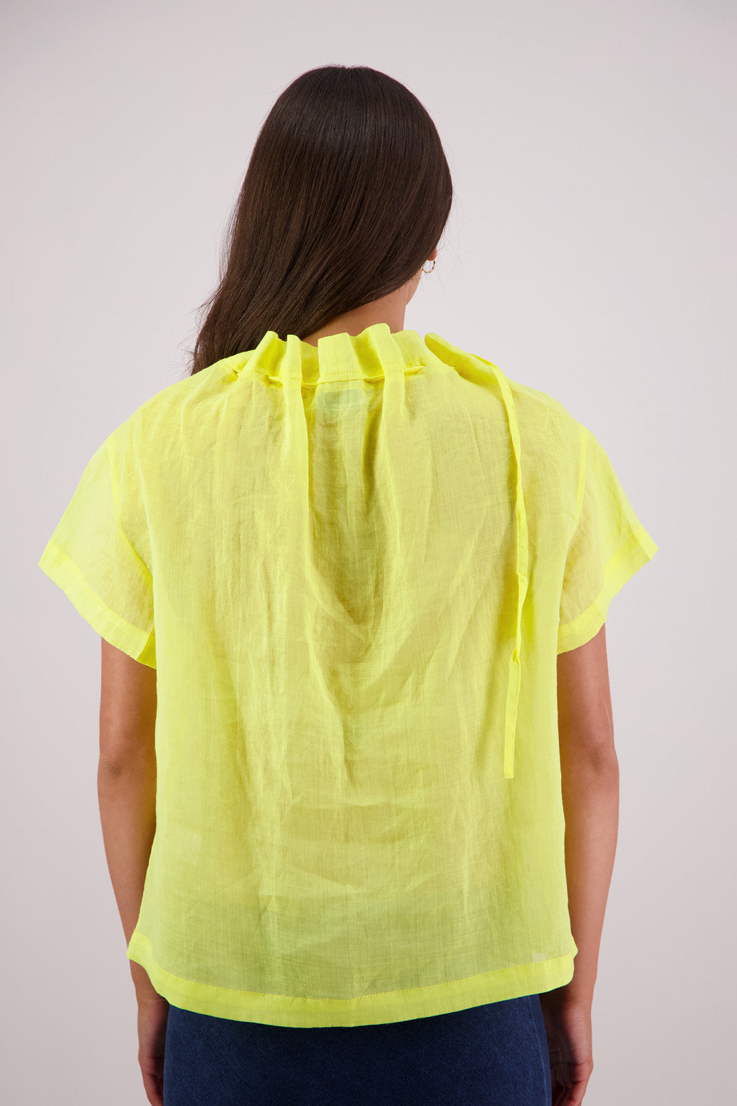 Back view Briarwood Taffy Top In Yellow.