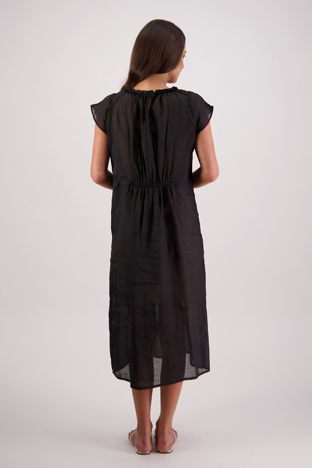 Tawny Black Ramie Dress