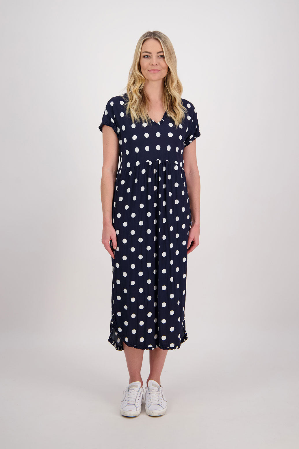 Bestselling Taylor Dress, Bias Cut Top with Straigh Skirt - Ink Spot