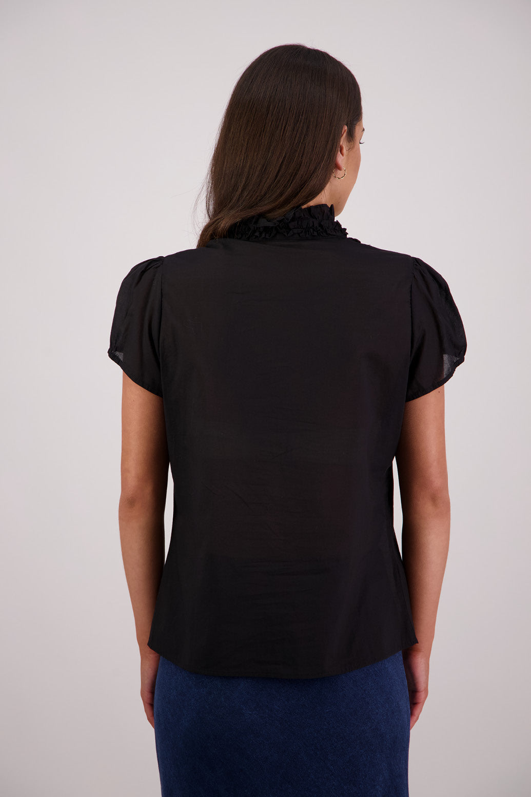 Back view Briarwood Terri Shirt in Black.